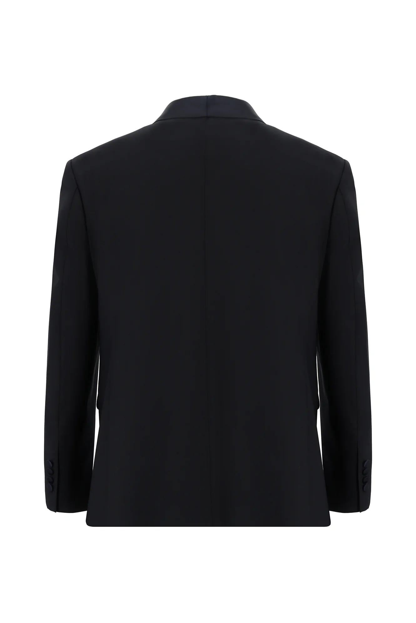 Koyu Lacivert 7 Drop Slim Fit Dar Kesim Şal Yaka Yelekli Yünlü Smokin & Damatlık - Image 3