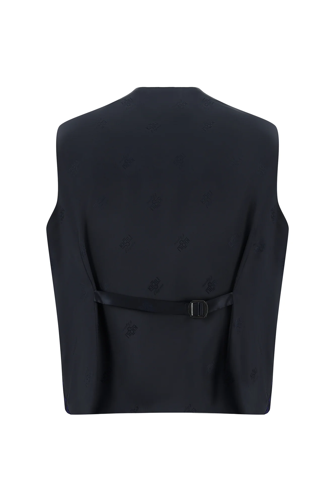 Koyu Lacivert 7 Drop Slim Fit Dar Kesim Şal Yaka Yelekli Yünlü Smokin & Damatlık - Image 5