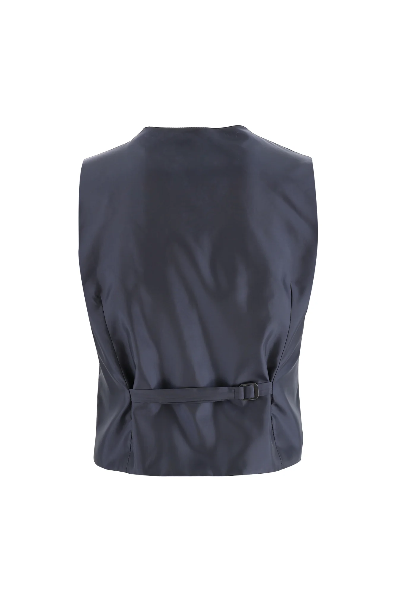 Koyu Lacivert 7 Drop Slim Fit Dar Kesim Sivri Yaka Yelekli Smokin & Damatlık - Image 6