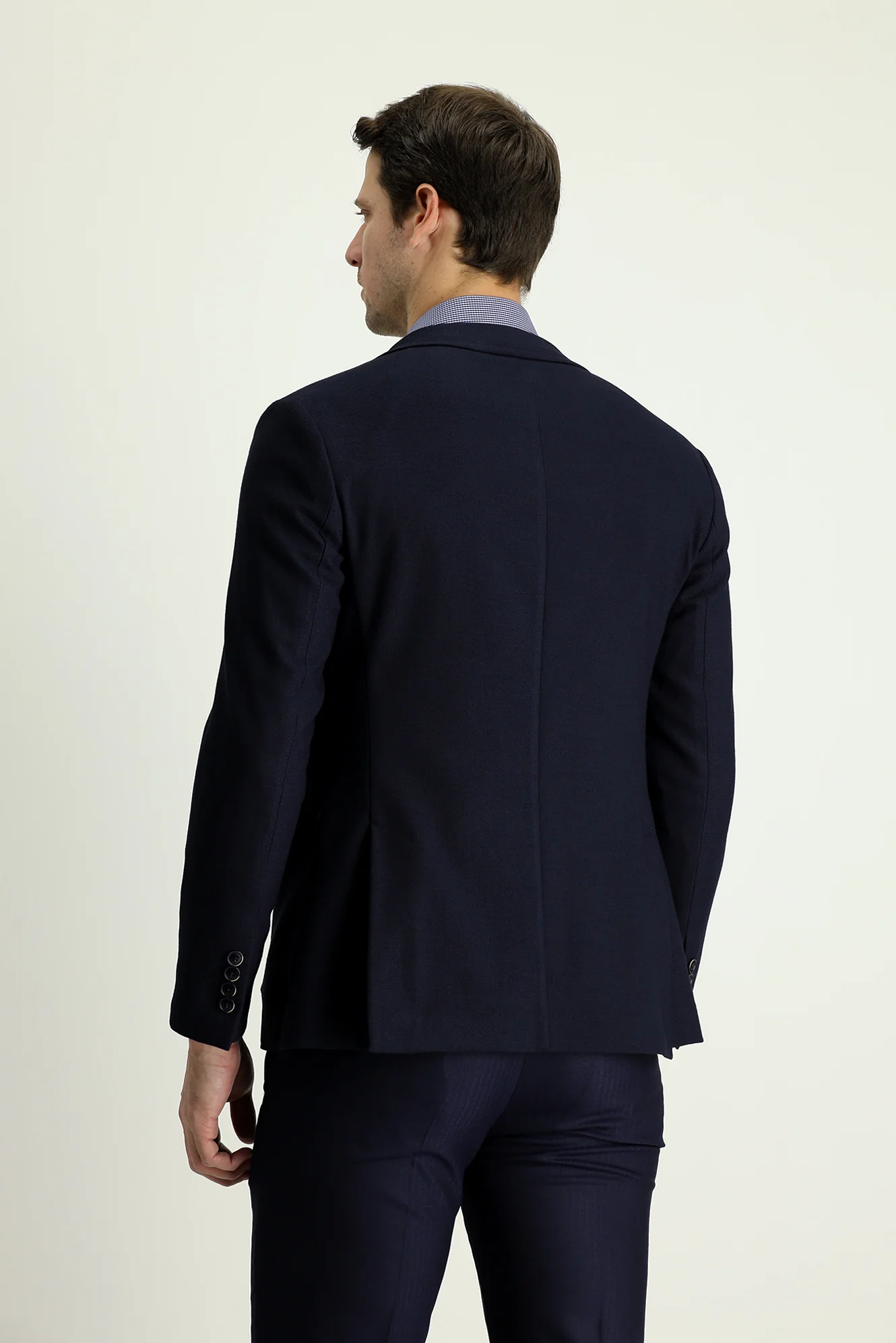 Koyu Lacivert 7 Drop Slim Fit Dar Kesim Spor Ceket - Image 3