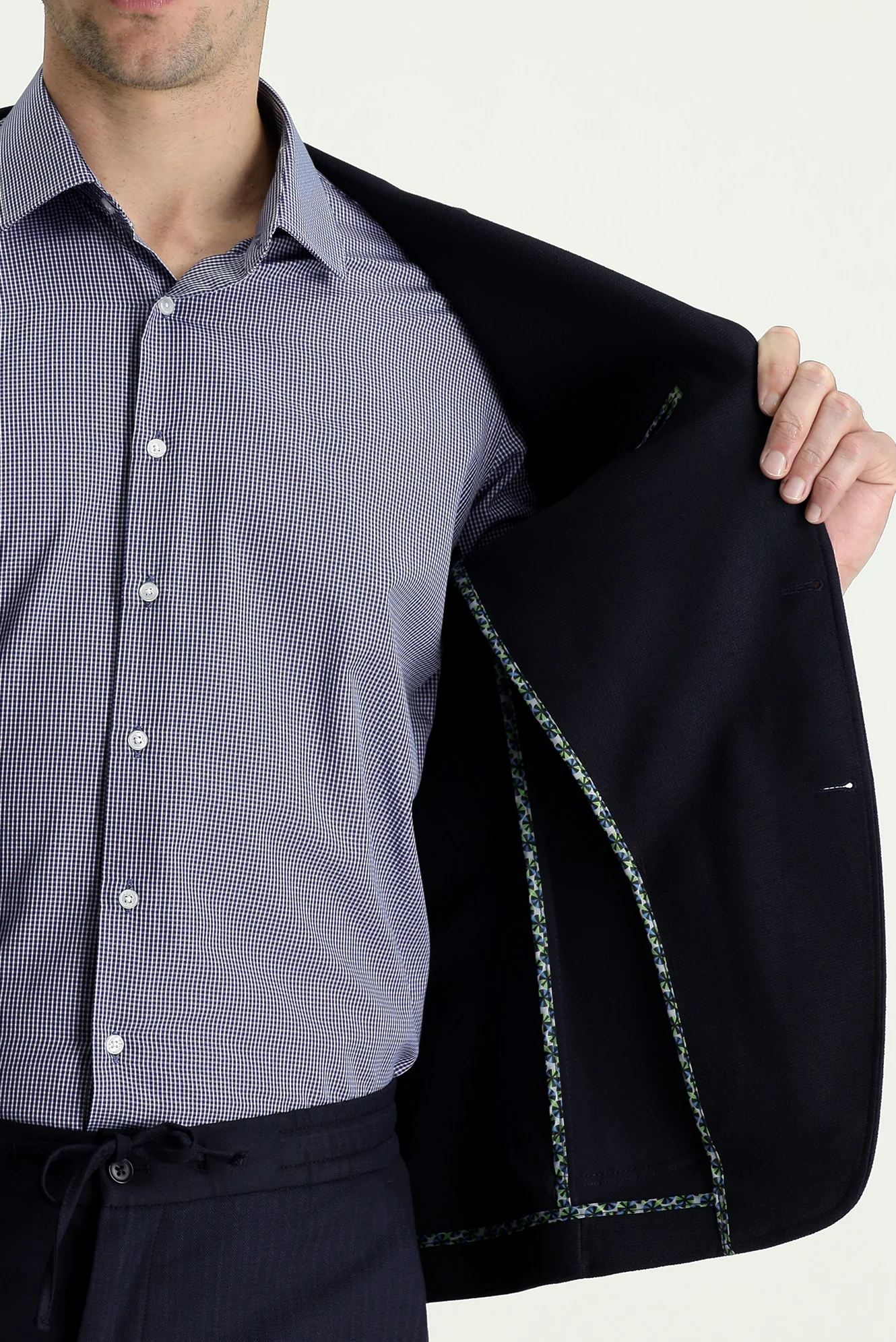 Koyu Lacivert 7 Drop Slim Fit Dar Kesim Spor Ceket - Image 4