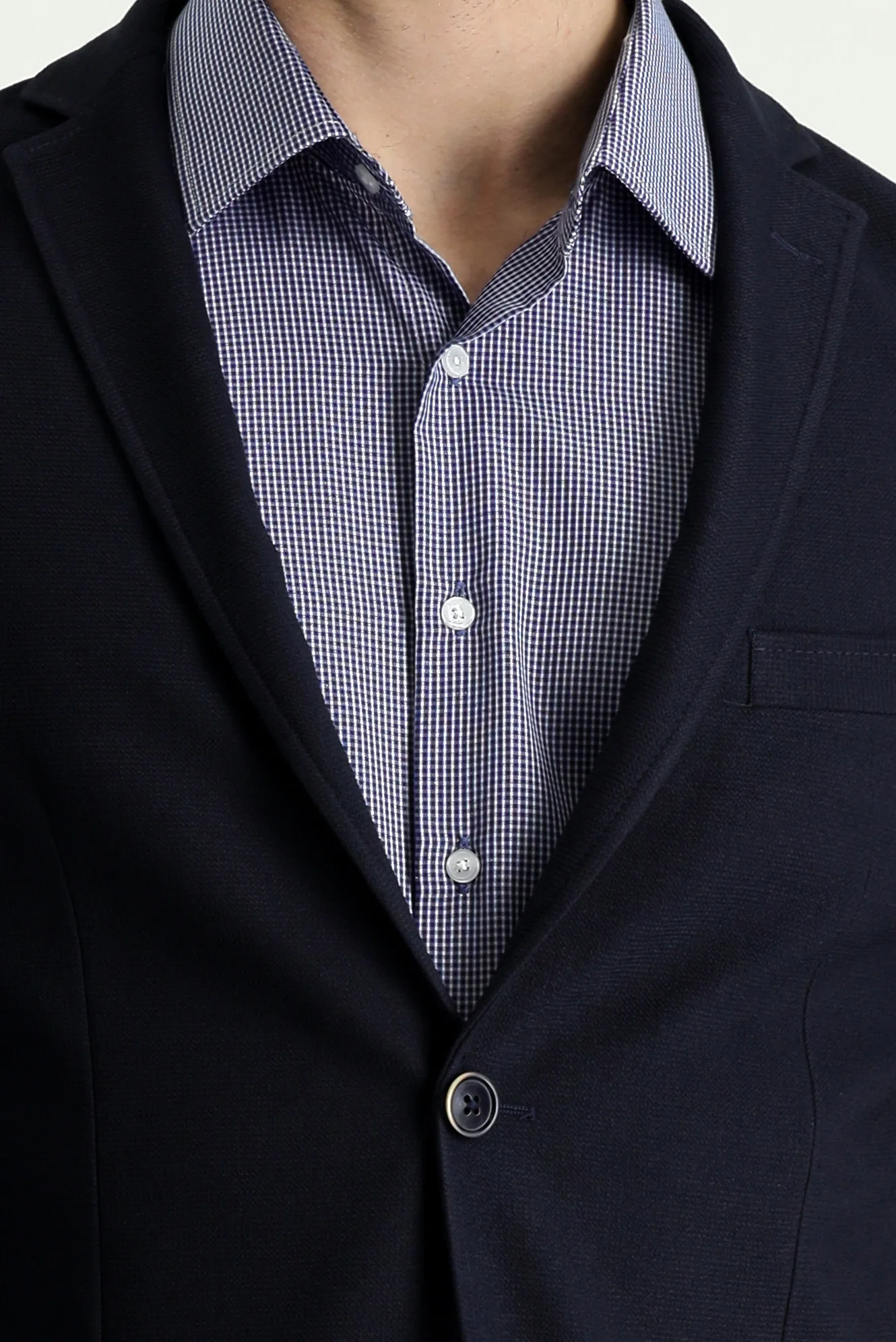 Koyu Lacivert 7 Drop Slim Fit Dar Kesim Spor Ceket - Image 5