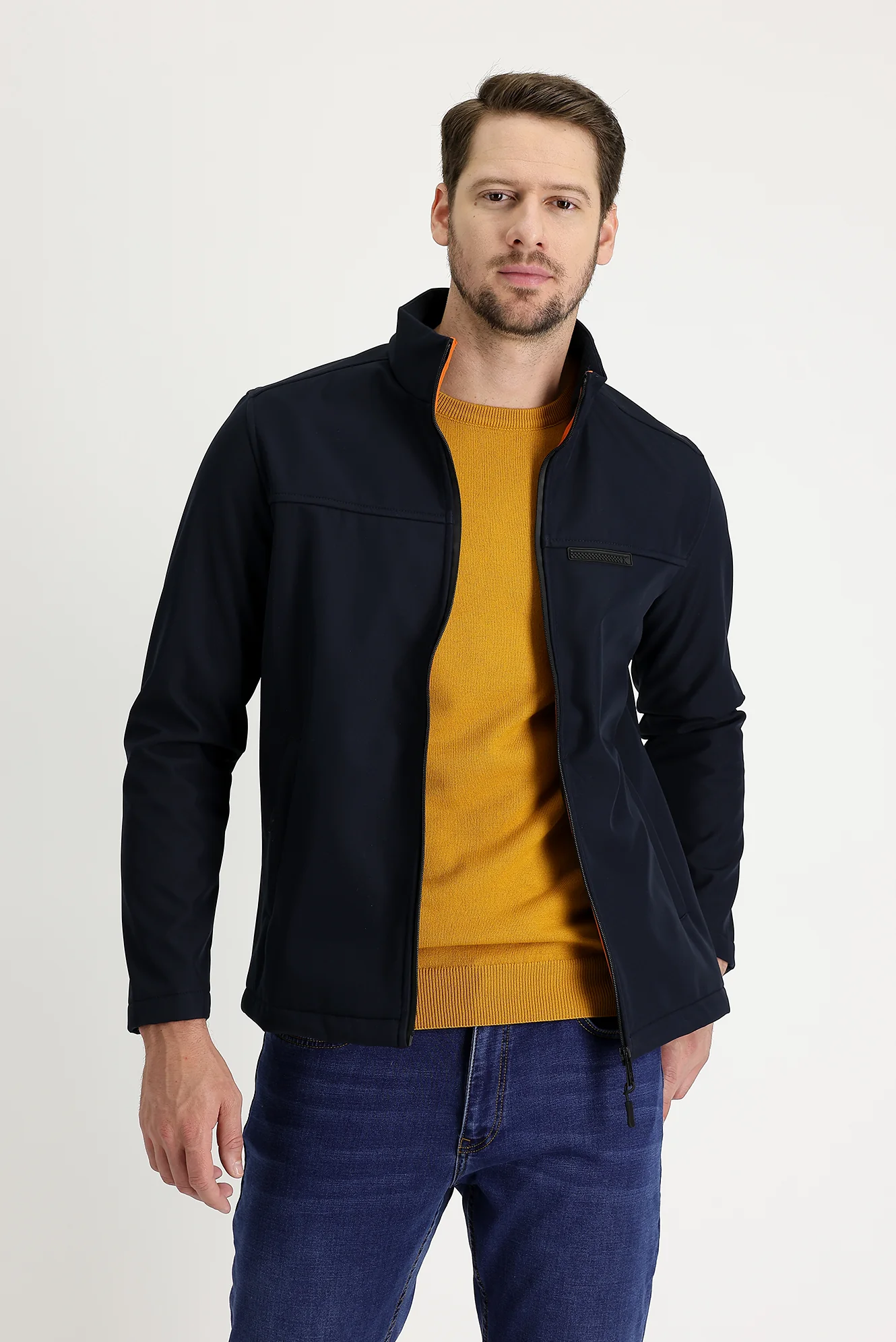 Koyu Lacivert Slim Fit Dar Kesim Spor Mont