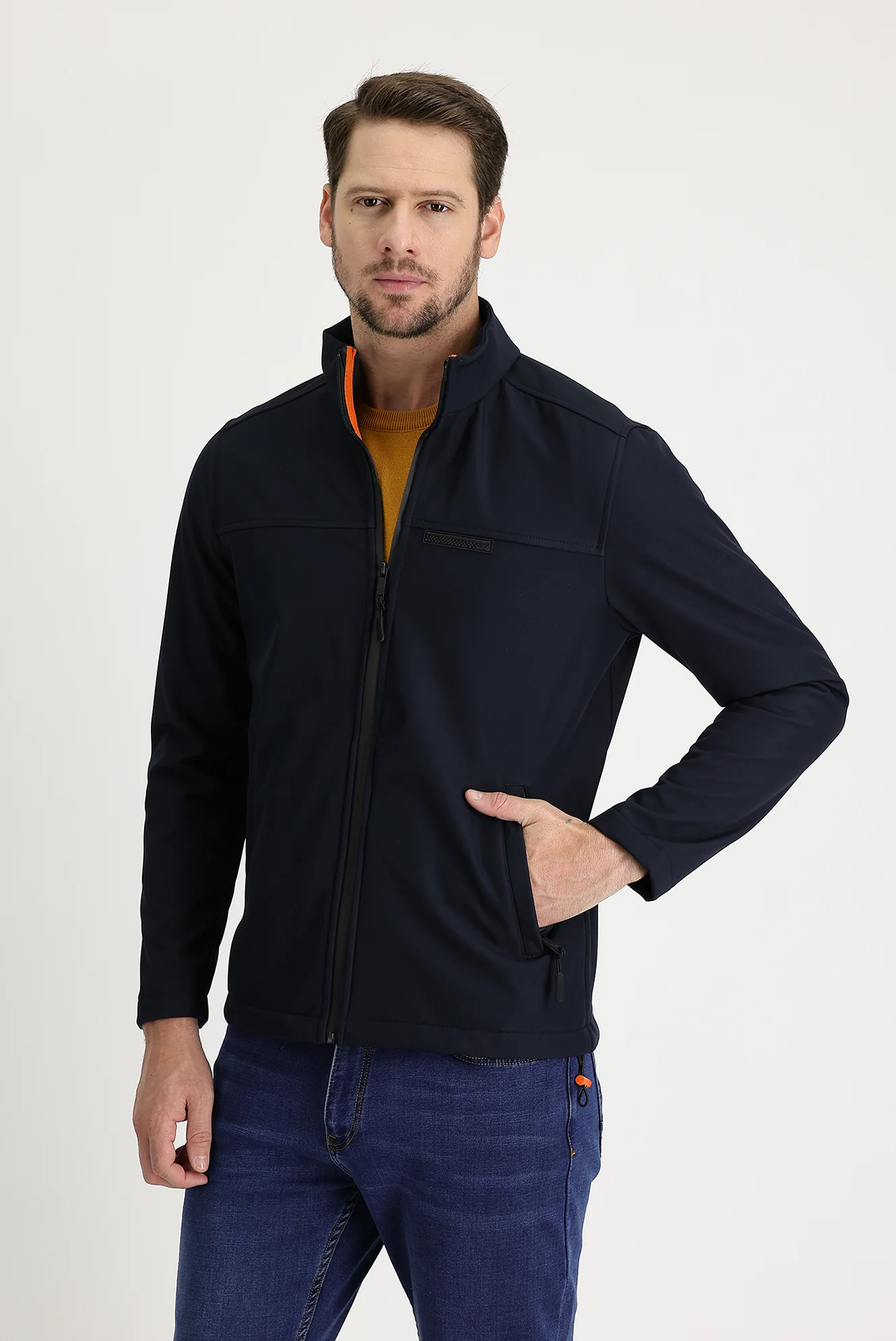 Koyu Lacivert Slim Fit Dar Kesim Spor Mont - Image 2