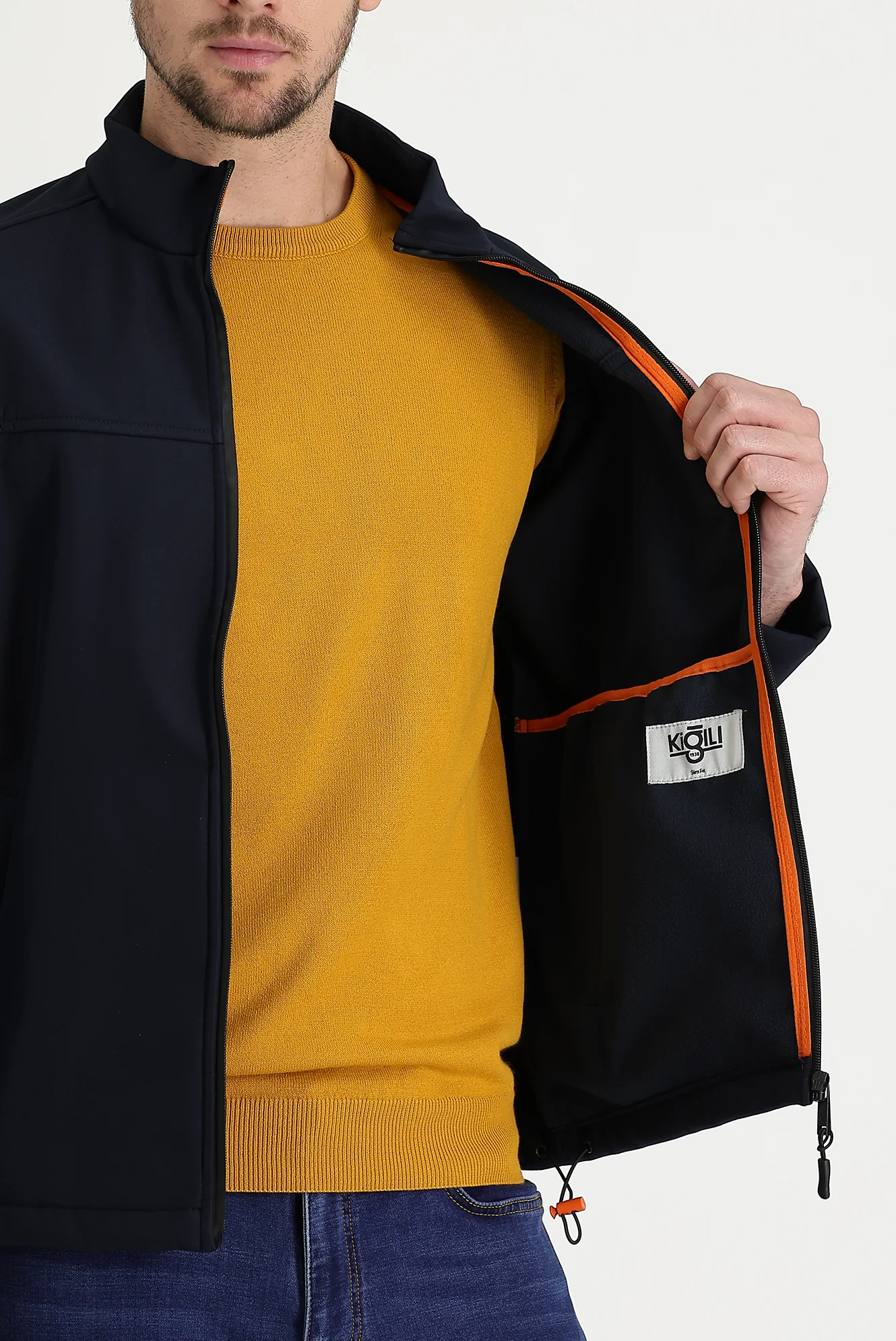 Koyu Lacivert Slim Fit Dar Kesim Spor Mont - Image 4