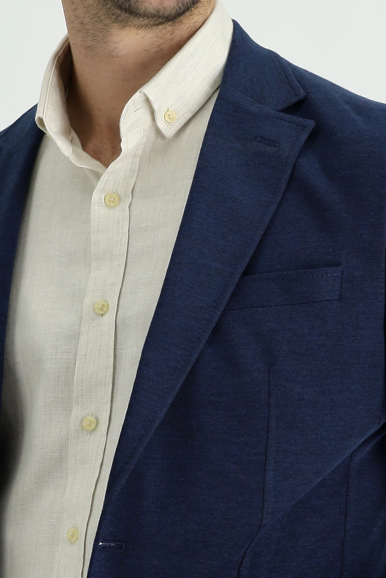 Koyu Lacivert 7 Drop Slim Fit Dar Kesim Ceket - Image 3
