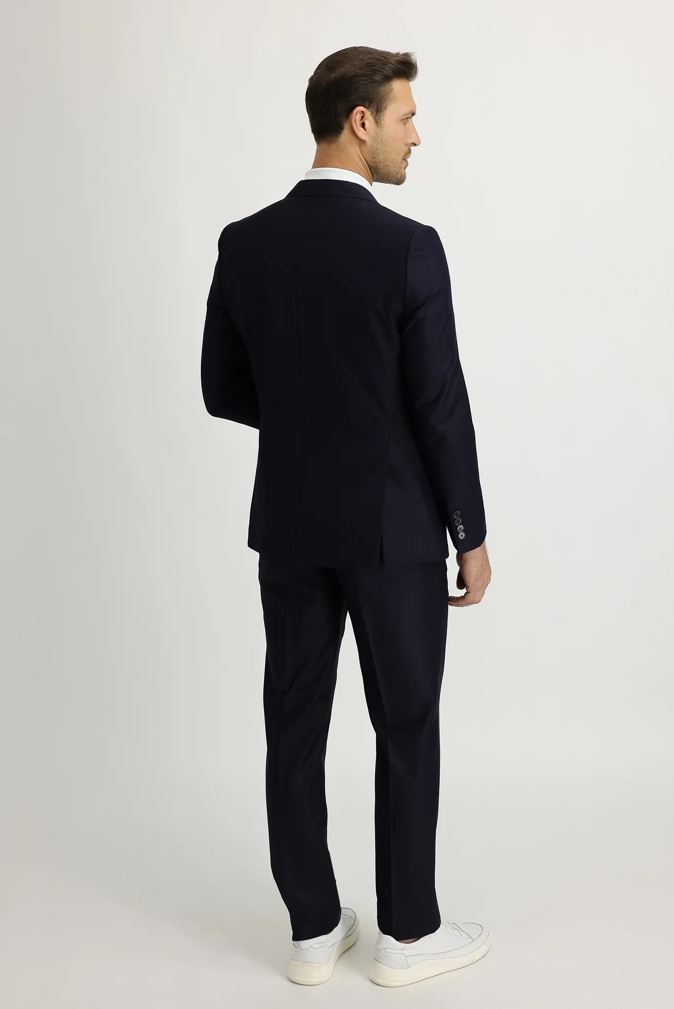 Koyu Lacivert 7 Drop Slim Fit Dar Kesim Takım Elbise - Image 4
