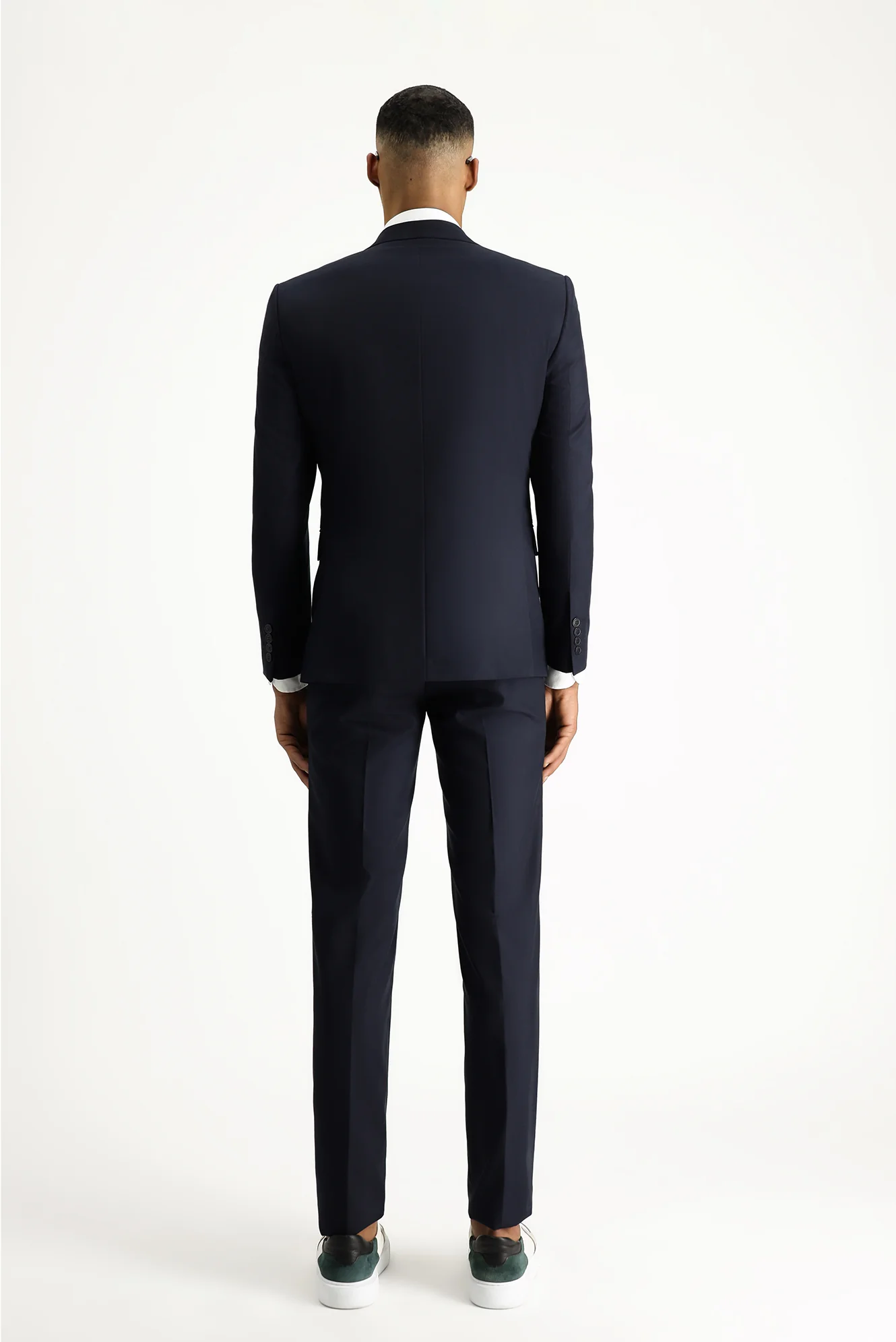 Koyu Lacivert 7 Drop Slim Fit Dar Kesim Yelekli Takım Elbise - Image 7
