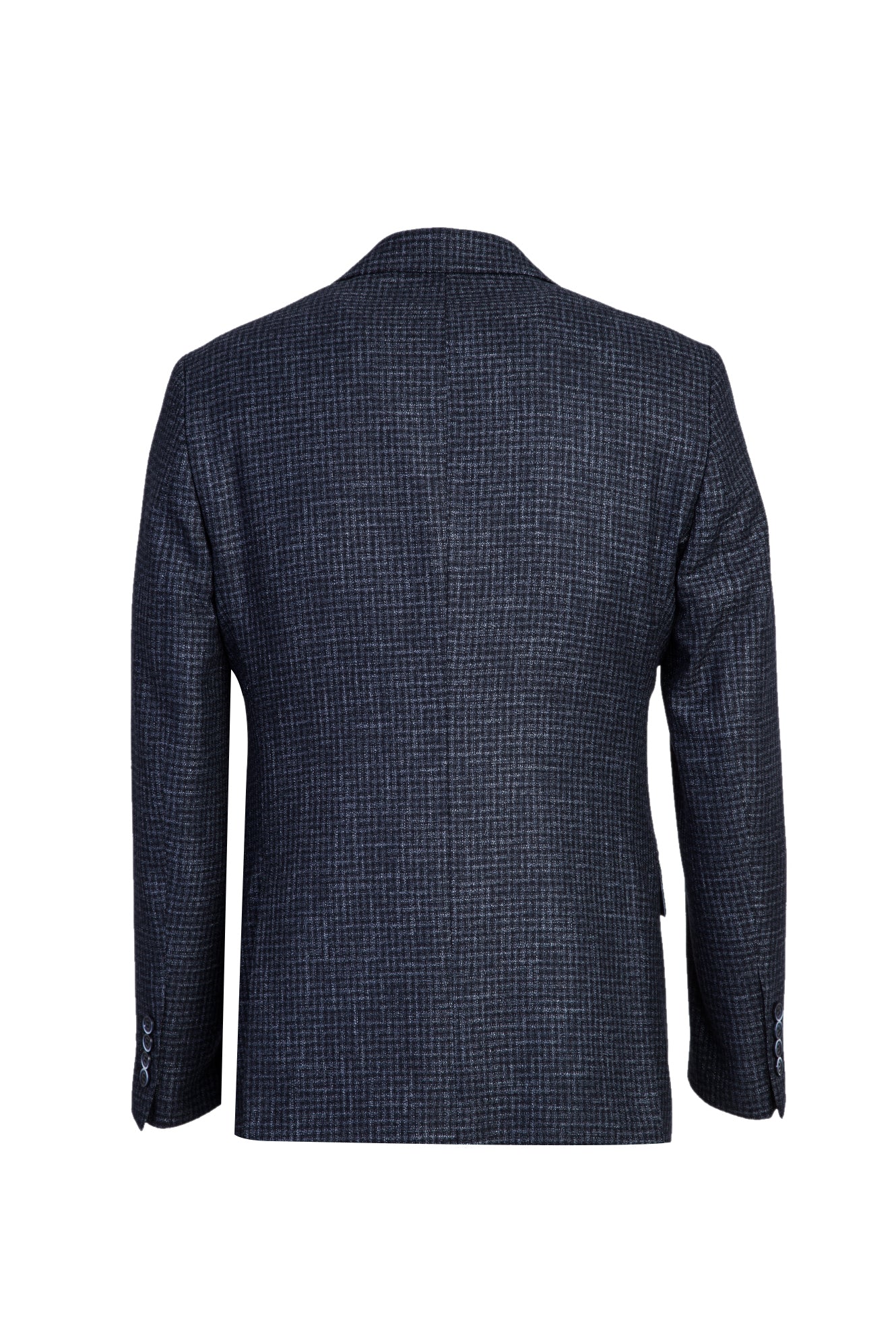 Koyu Lacivert 7 Drop Slim Fit Dar Kesim Yelekli Kombinli Keten Takım Elbise - Image 3