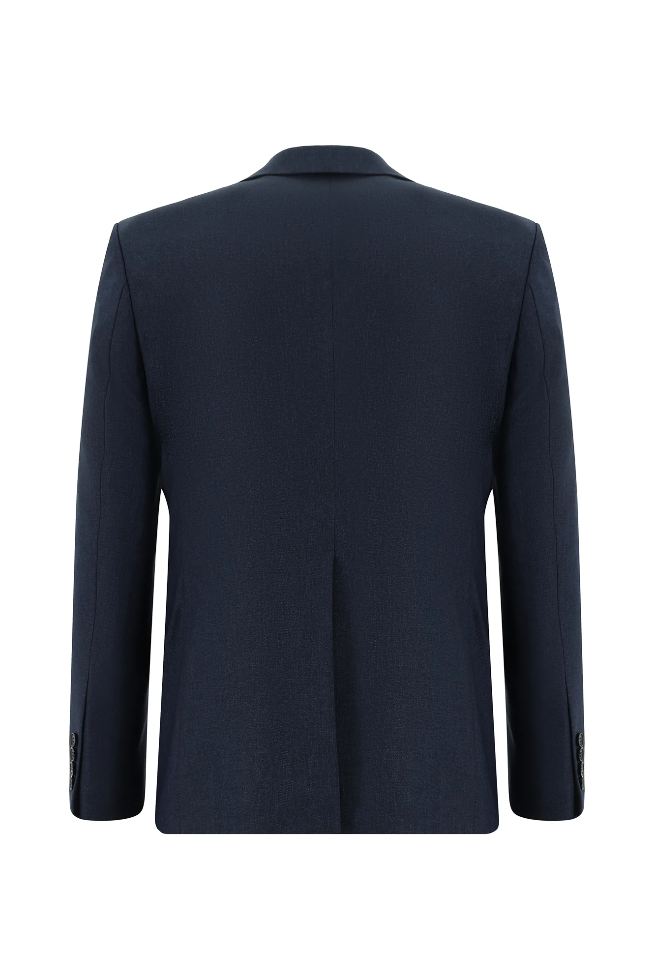 Koyu Lacivert 7 Drop Slim Fit Dar Kesim Yelekli Kombinli Takım Elbise - Image 3