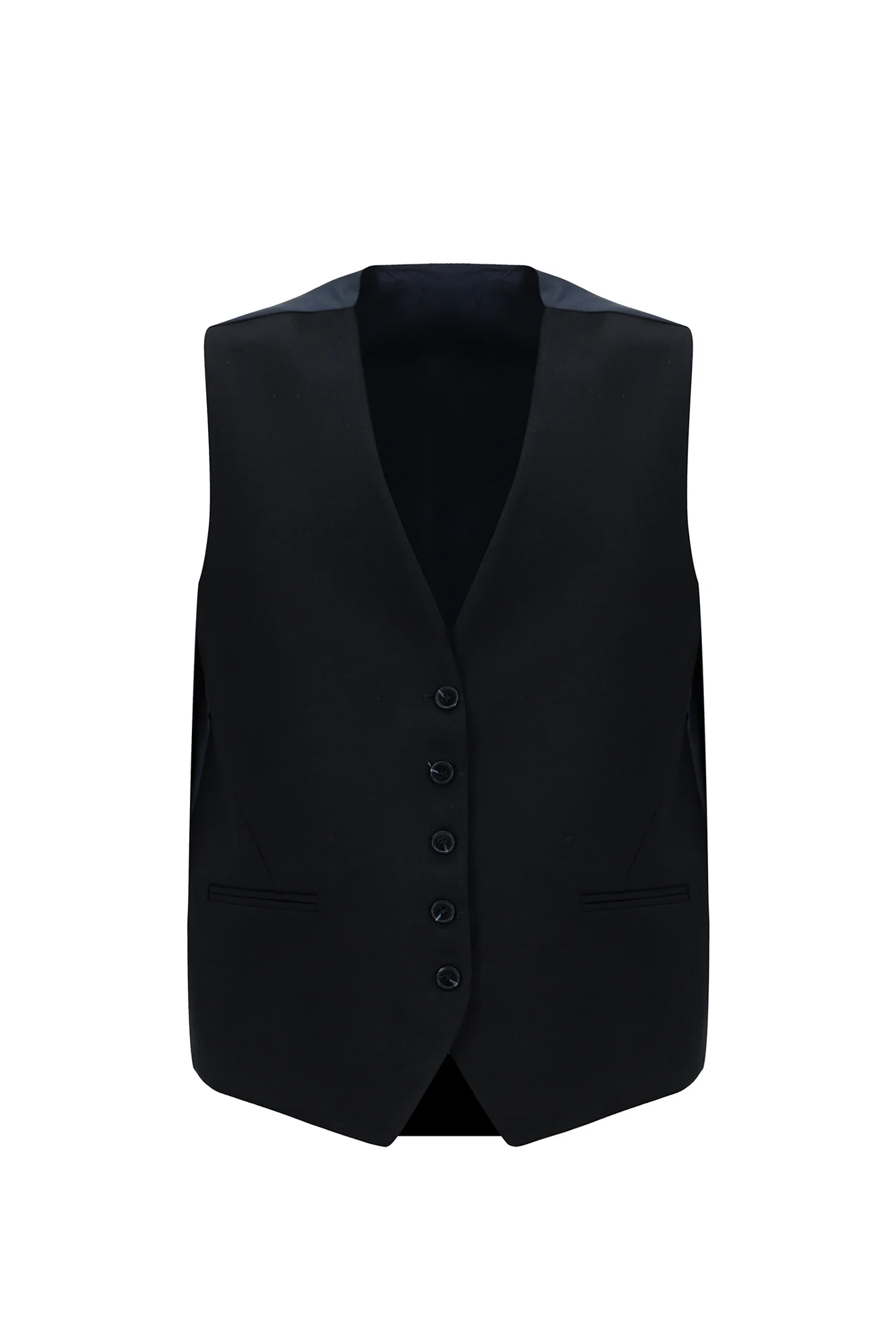 Koyu Lacivert 7 Drop Slim Fit Dar Kesim Yelekli Takım Elbise - Image 7