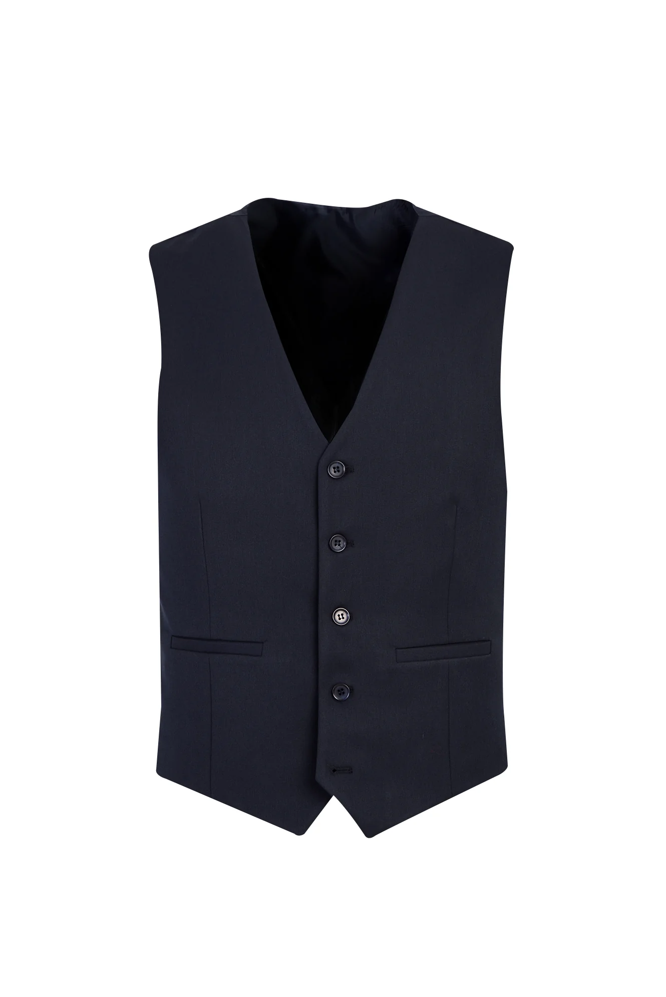 Koyu Lacivert 7 Drop Slim Fit Dar Kesim Yelekli Takım Elbise - Image 4
