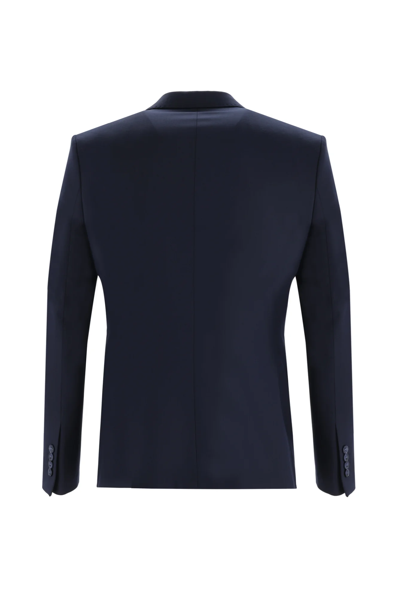 Koyu Lacivert 7 Drop Slim Fit Dar Kesim Yelekli Takım Elbise - Image 3