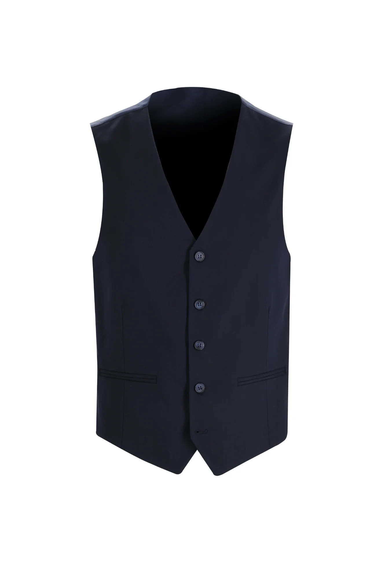 Koyu Lacivert 7 Drop Slim Fit Dar Kesim Yelekli Takım Elbise - Image 4