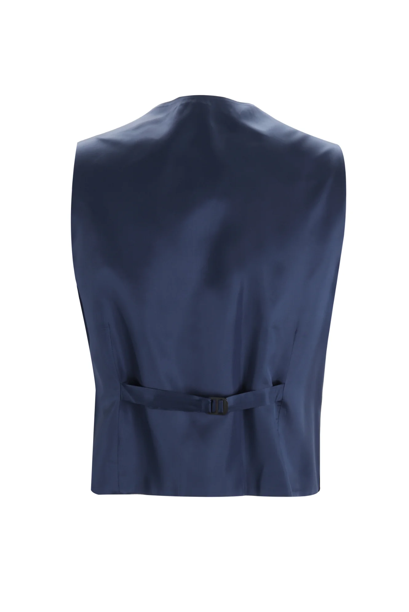 Koyu Lacivert 7 Drop Slim Fit Dar Kesim Yelekli Takım Elbise - Image 5