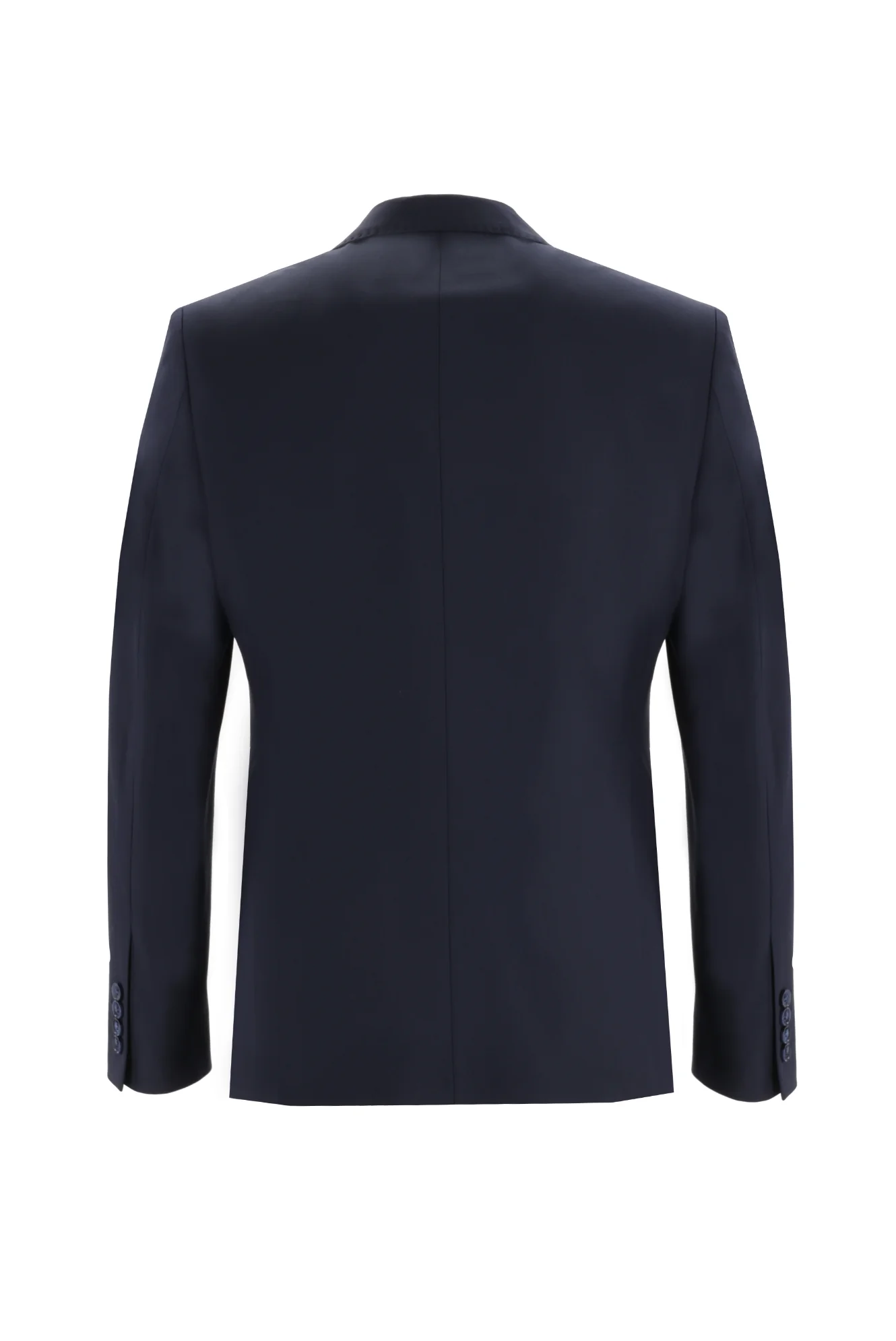 Koyu Lacivert 7 Drop Slim Fit Dar Kesim Yelekli Takım Elbise - Image 3