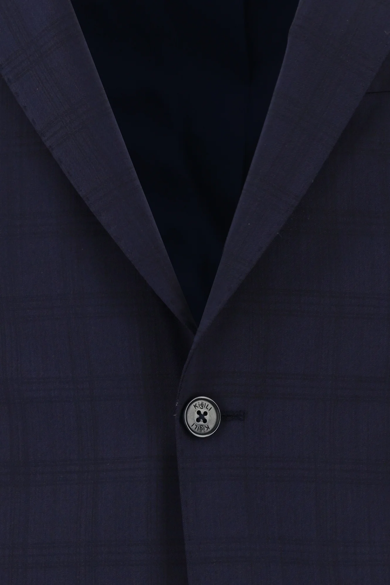 Koyu Lacivert 7 Drop Slim Fit Dar Kesim Yünlü Ekose Takım Elbise - Image 4