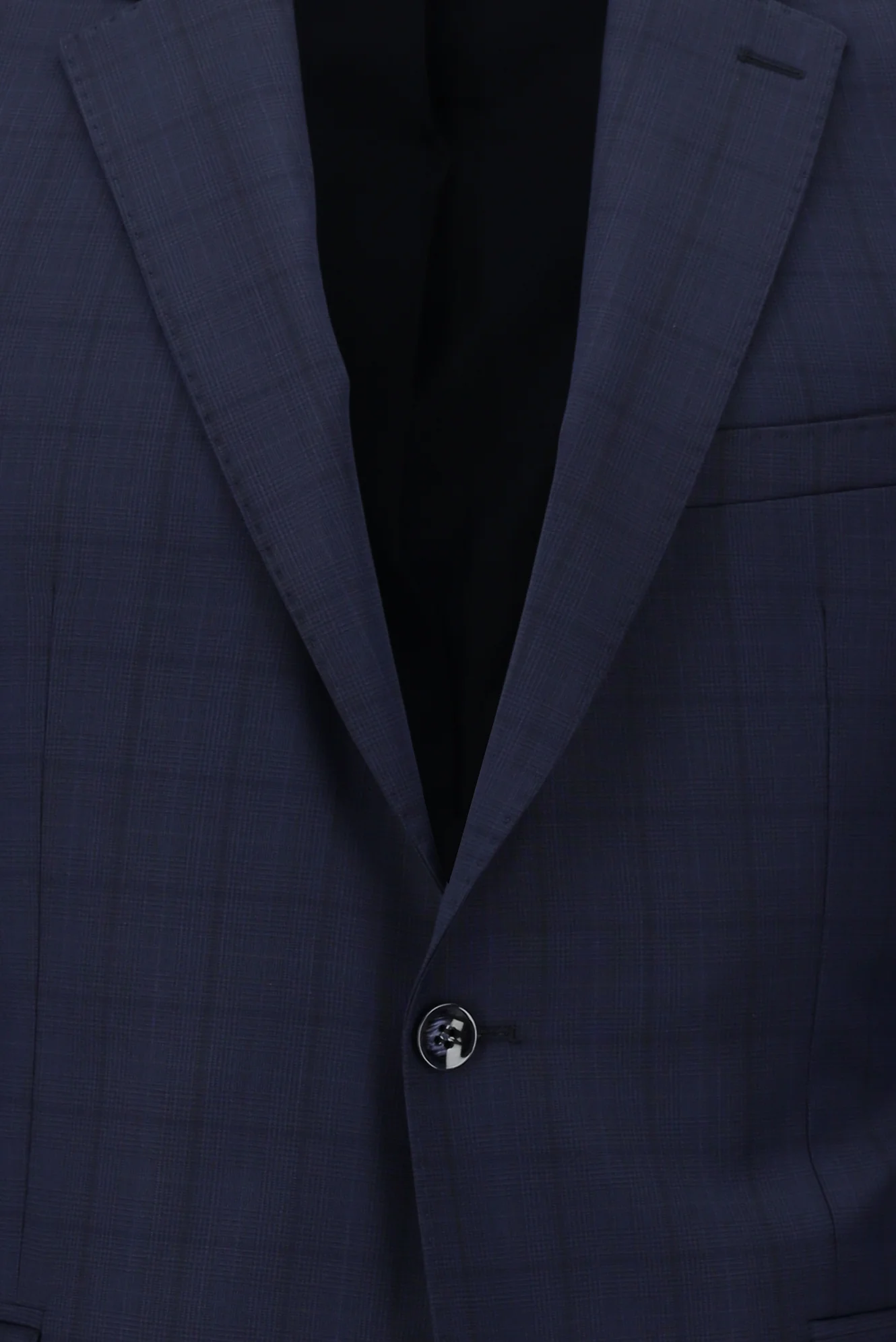 Koyu Lacivert 7 Drop Slim Fit Dar Kesim Yünlü Ekose Takım Elbise - Image 4