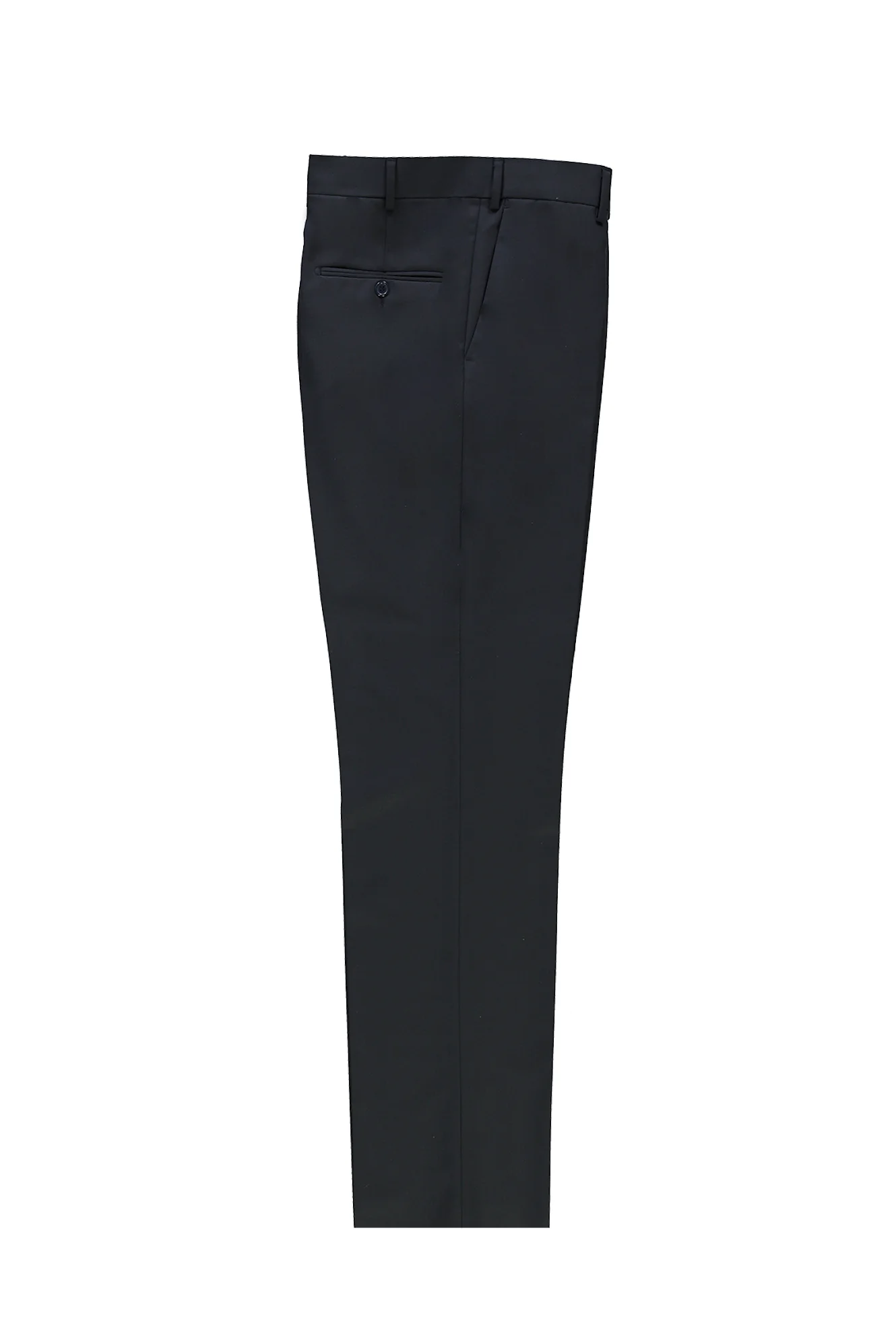 Koyu Lacivert 7 Drop Slim Fit Dar Kesim Yünlü Klasik Kumaş Pantolon