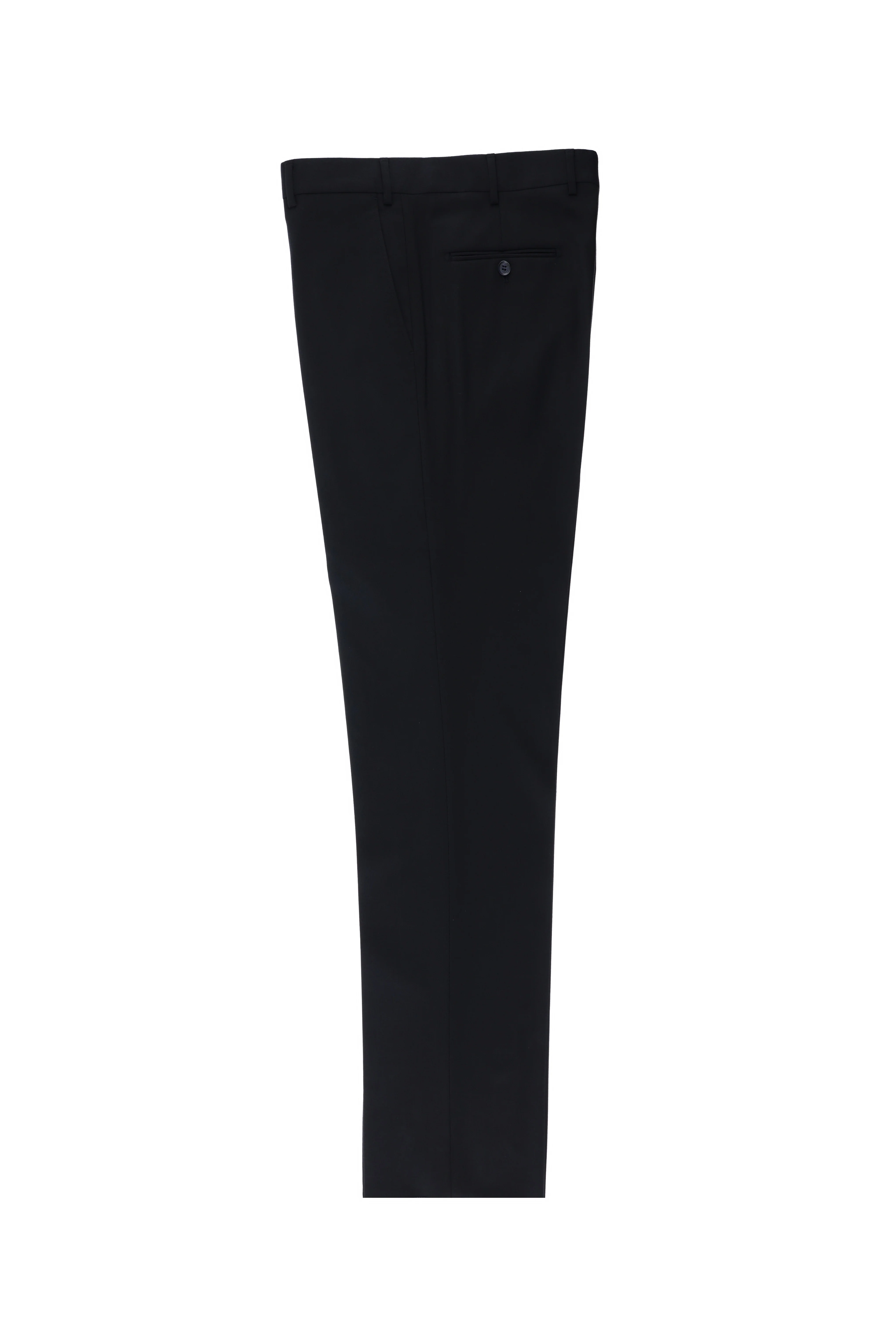 Koyu Lacivert 7 Drop Slim Fit Dar Kesim Yünlü Klasik Kumaş Pantolon