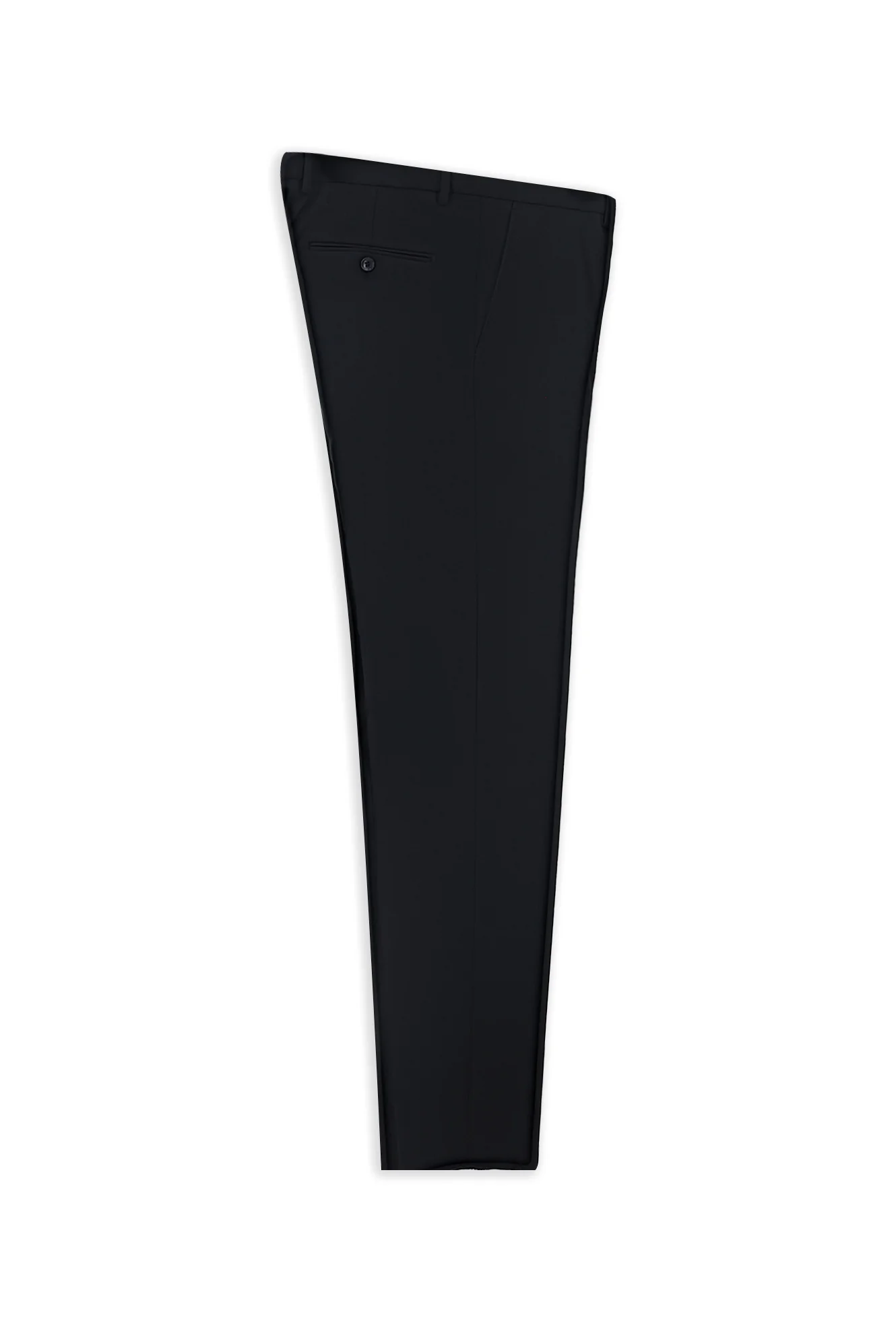 Koyu Lacivert 7 Drop Slim Fit Dar Kesim Yünlü Klasik Kumaş Pantolon - Image 7