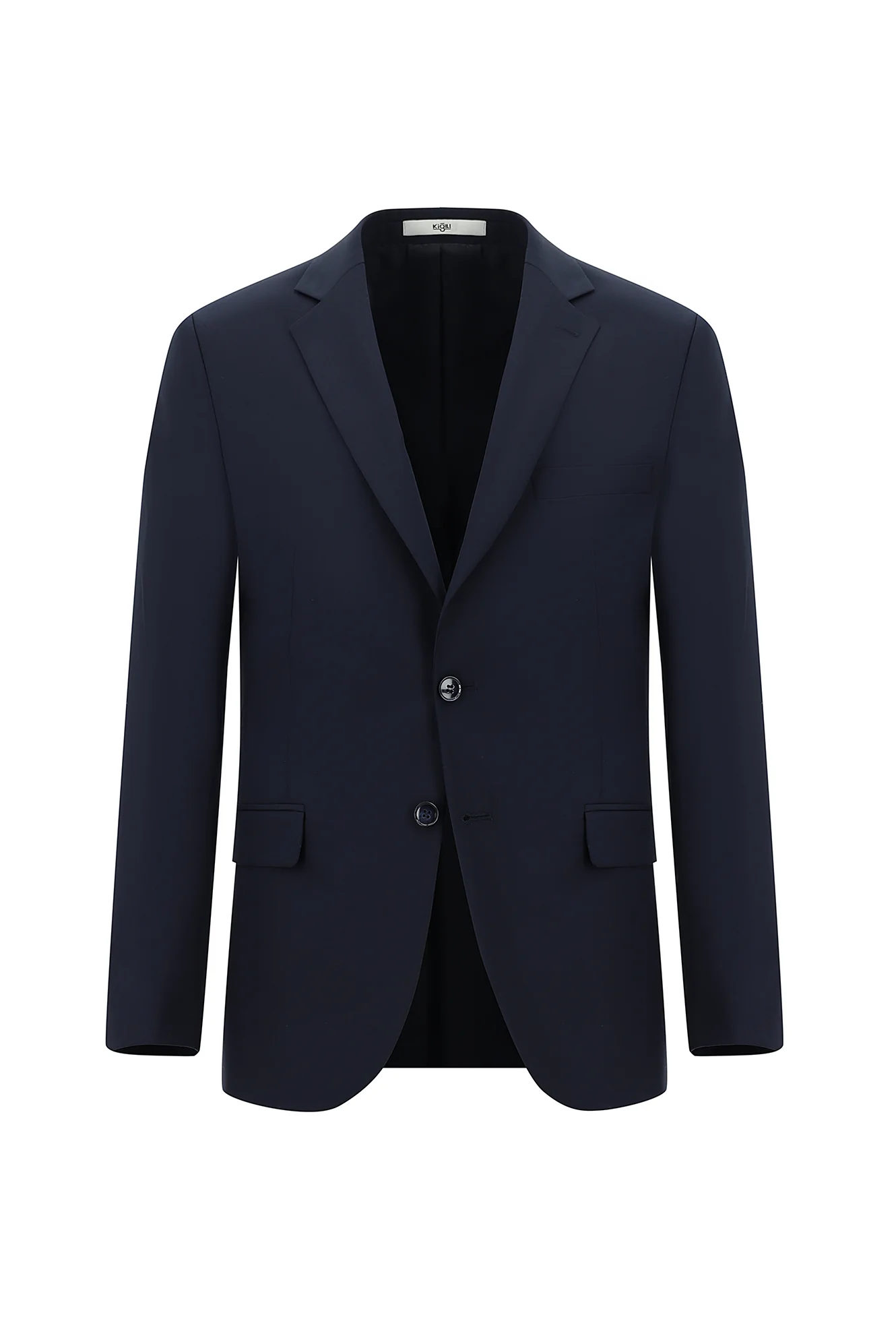 Koyu Lacivert 7 Drop Slim Fit Dar Kesim Yünlü Takım Elbise - Image 2