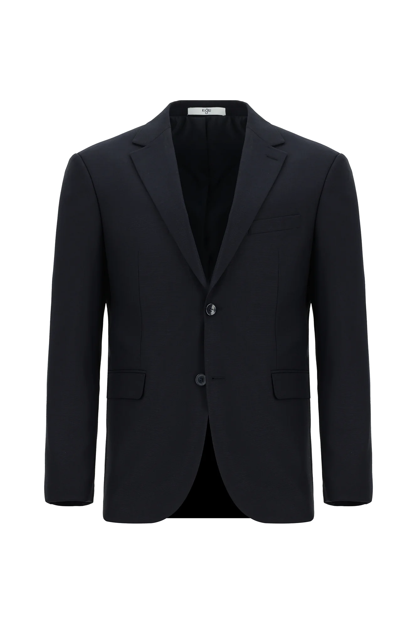 Koyu Lacivert 7 Drop Slim Fit Dar Kesim Yünlü Takım Elbise - Image 2