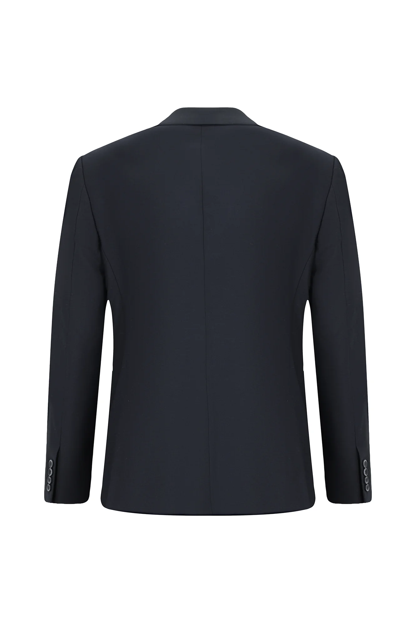 Koyu Lacivert 7 Drop Slim Fit Dar Kesim Yünlü Takım Elbise - Image 3