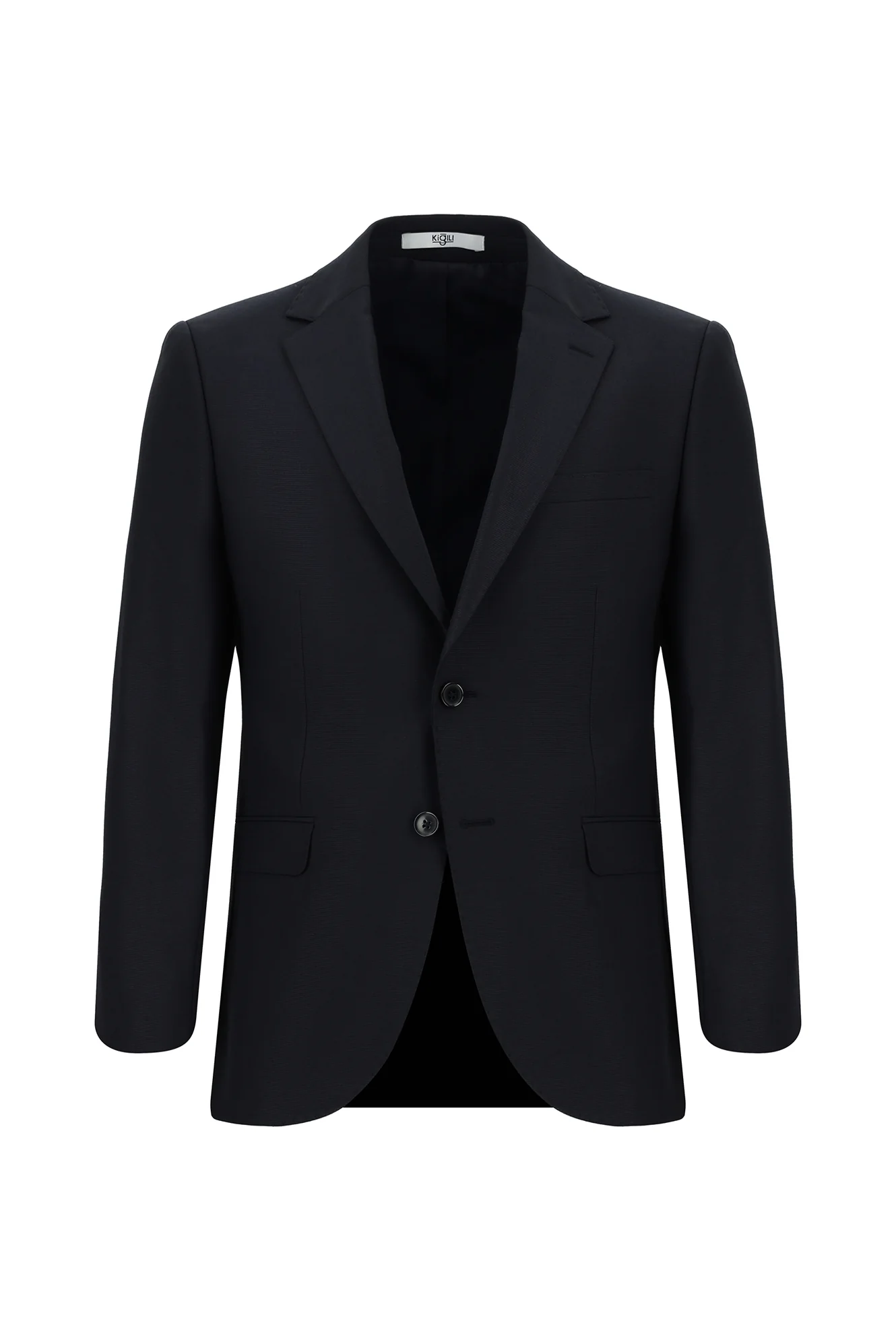 Koyu Lacivert 7 Drop Slim Fit Dar Kesim Yünlü Takım Elbise - Image 2