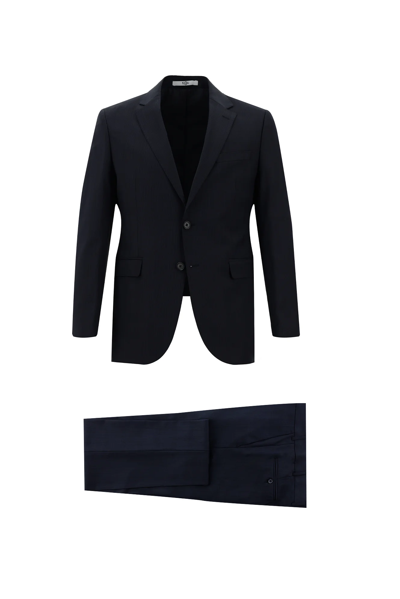 Koyu Lacivert 7 Drop Slim Fit Dar Kesim Yünlü Takım Elbise - Image 2