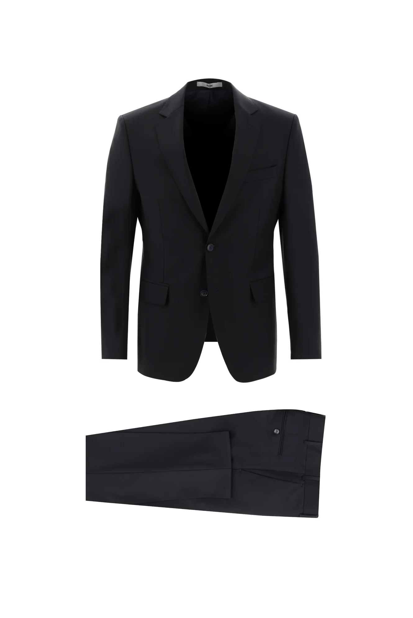 Koyu Lacivert 7 Drop Slim Fit Dar Kesim Yünlü Takım Elbise