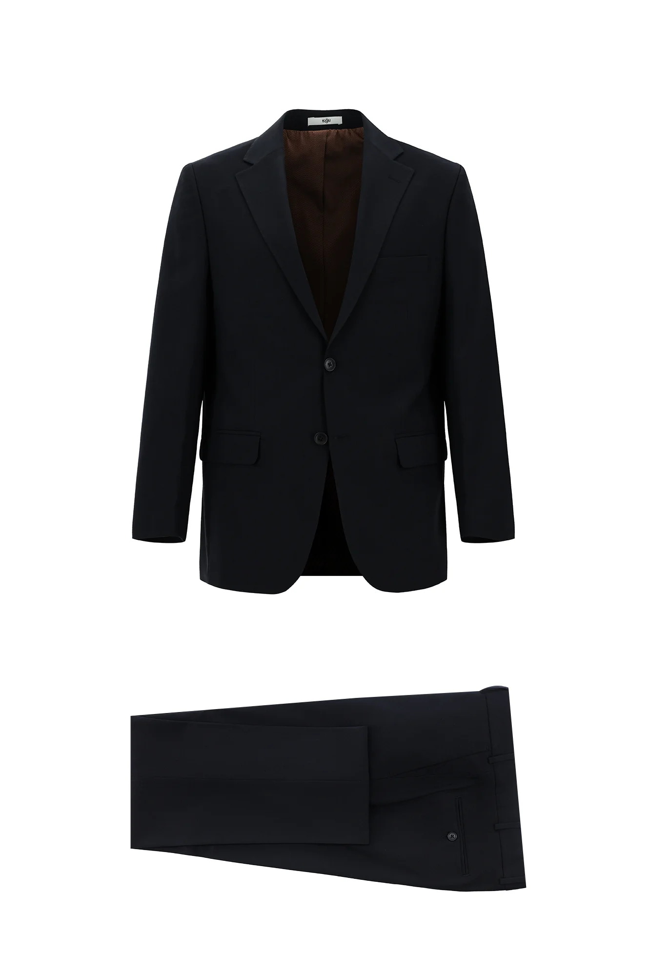 Koyu Lacivert 7 Drop Slim Fit Dar Kesim Yünlü Takım Elbise
