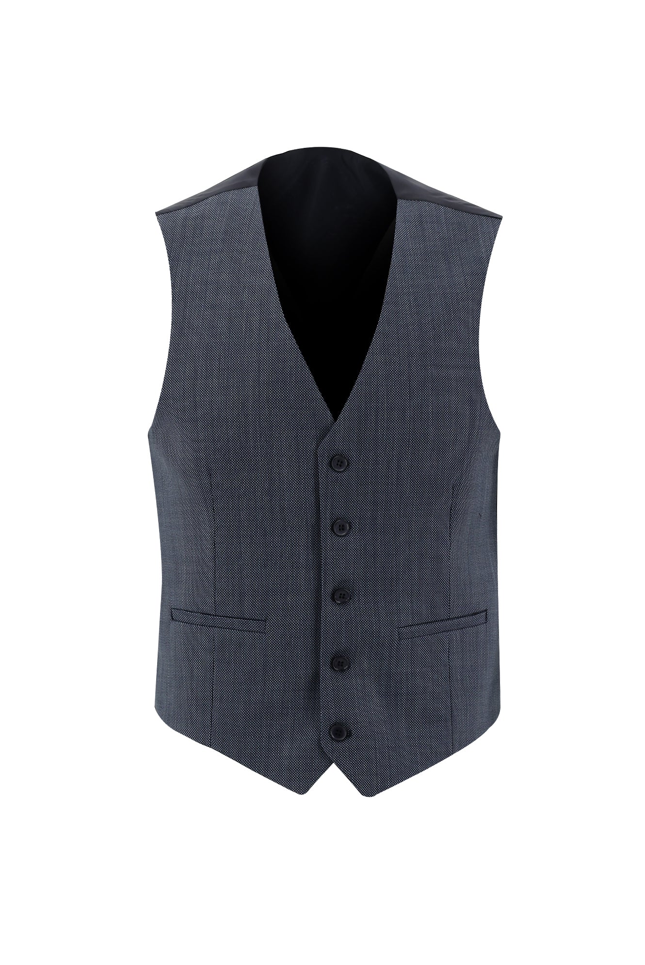 Koyu Lacivert 7 Drop Slim Fit Dar Kesim Yünlü Kombinli Takım Elbise - Image 4