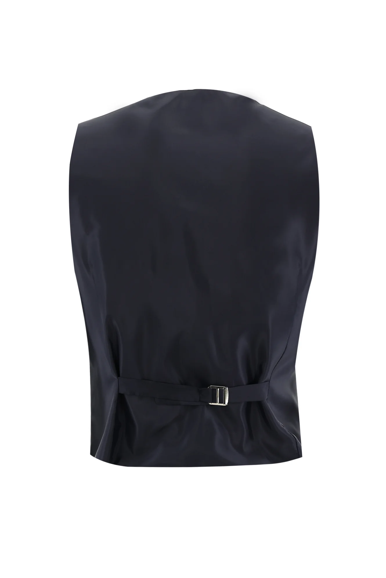 Koyu Lacivert 7 Drop Slim Fit Dar Kesim Yünlü Kombinli Takım Elbise - Image 5
