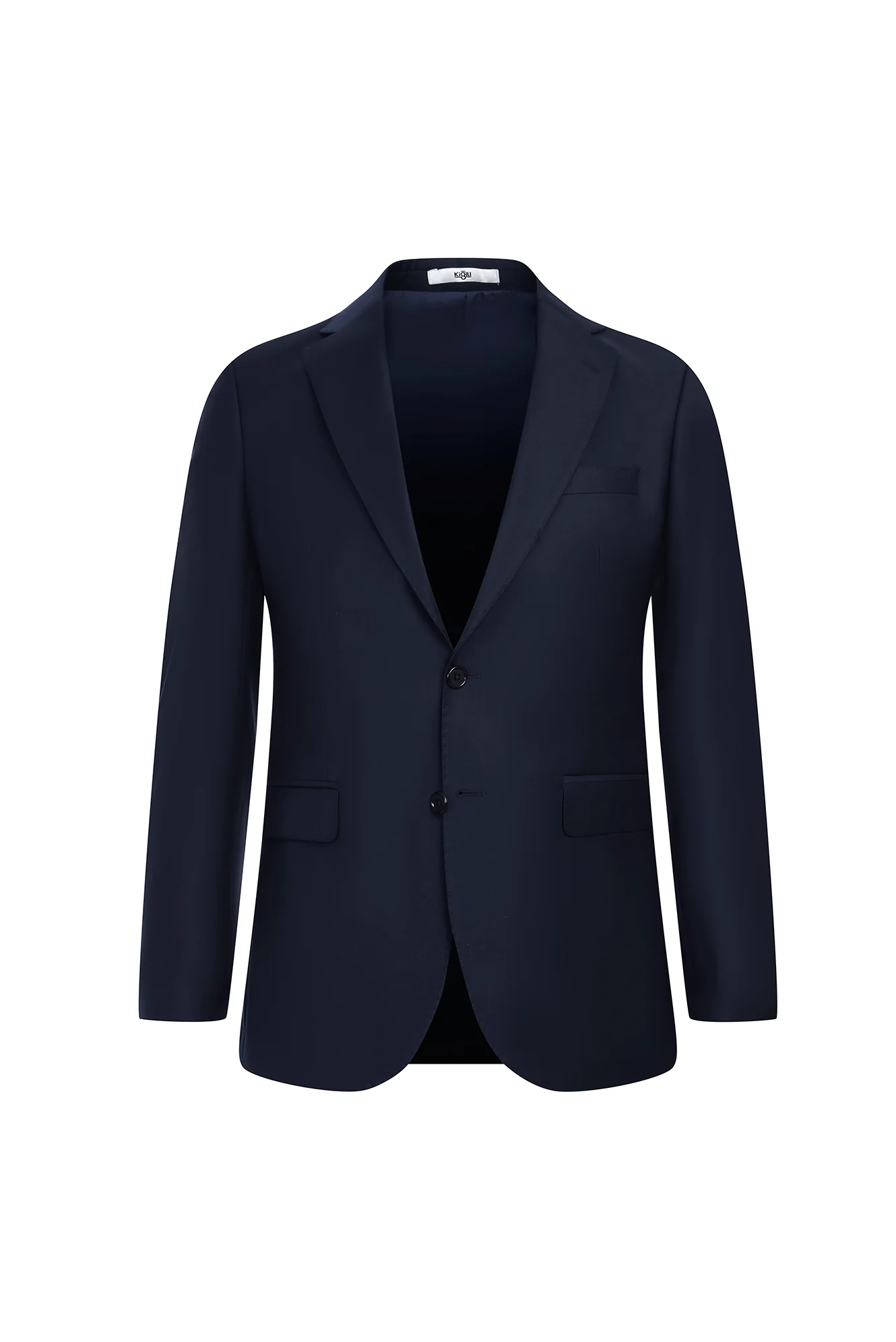 Koyu Lacivert 7 Drop Slim Fit Dar Kesim Yünlü Takım Elbise - Image 2