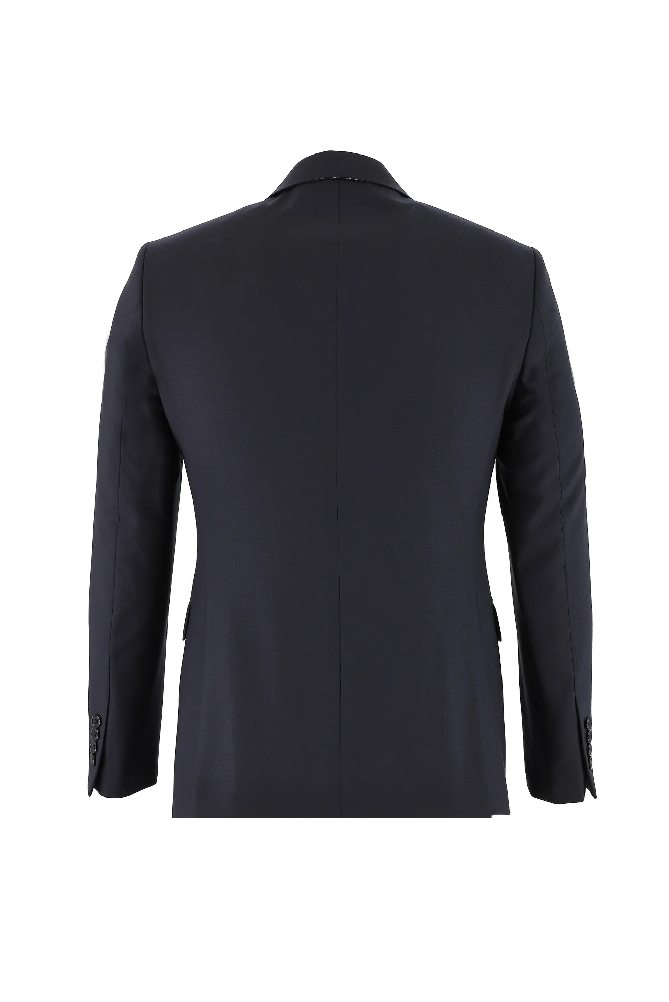 Koyu Lacivert 7 Drop Slim Fit Dar Kesim Yünlü Takım Elbise - Image 3