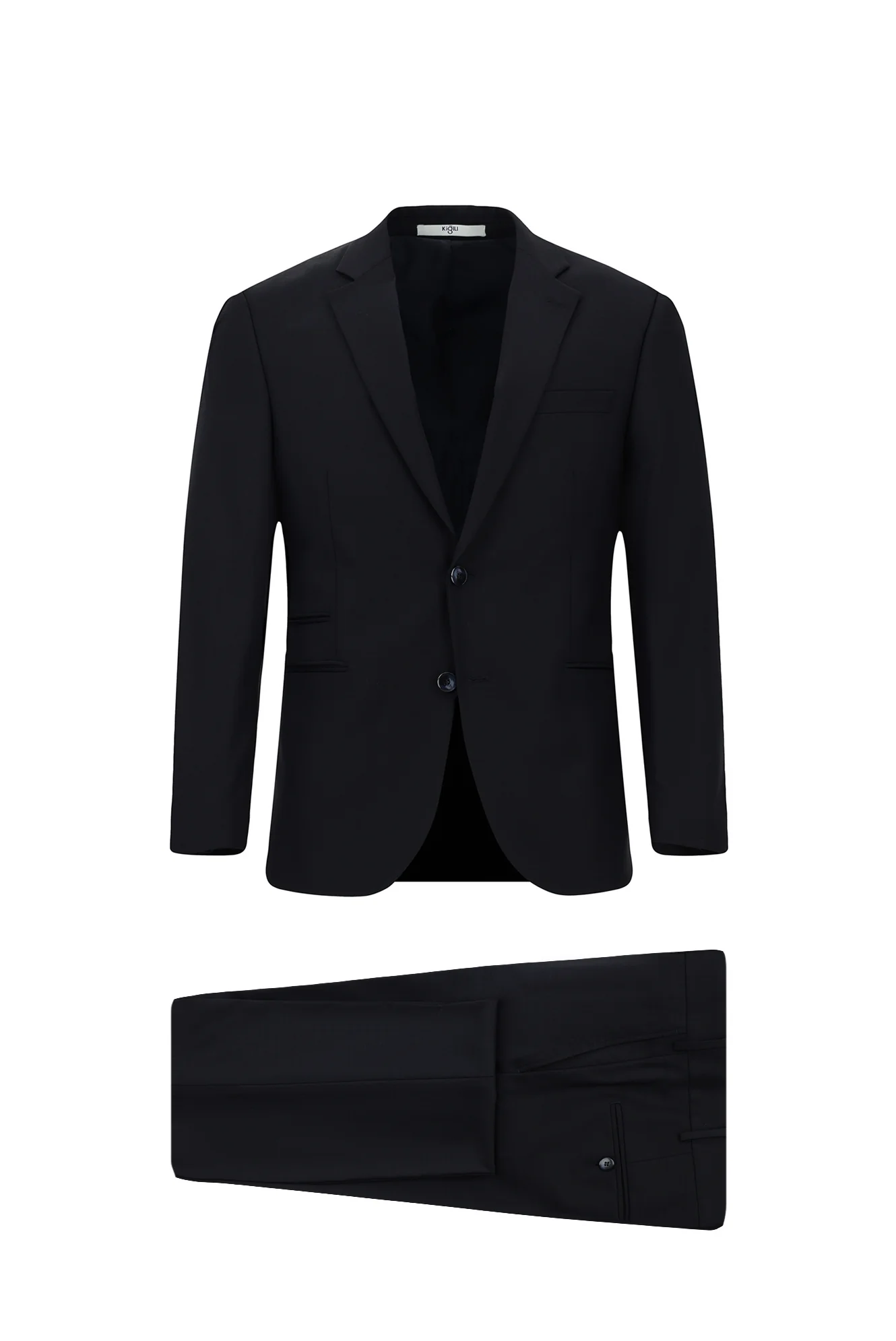 Koyu Lacivert 7 Drop Slim Fit Dar Kesim Ekose Takım Elbise