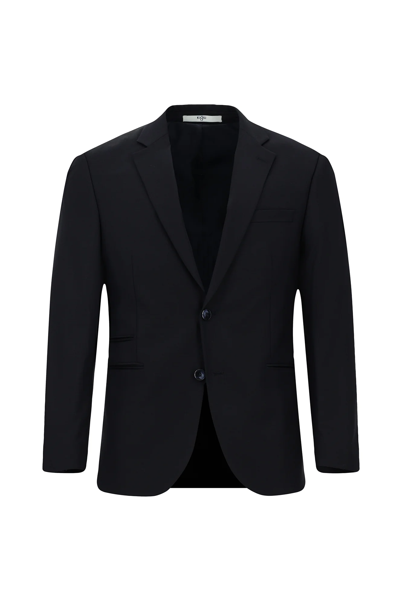 Koyu Lacivert 7 Drop Slim Fit Dar Kesim Ekose Takım Elbise - Image 2
