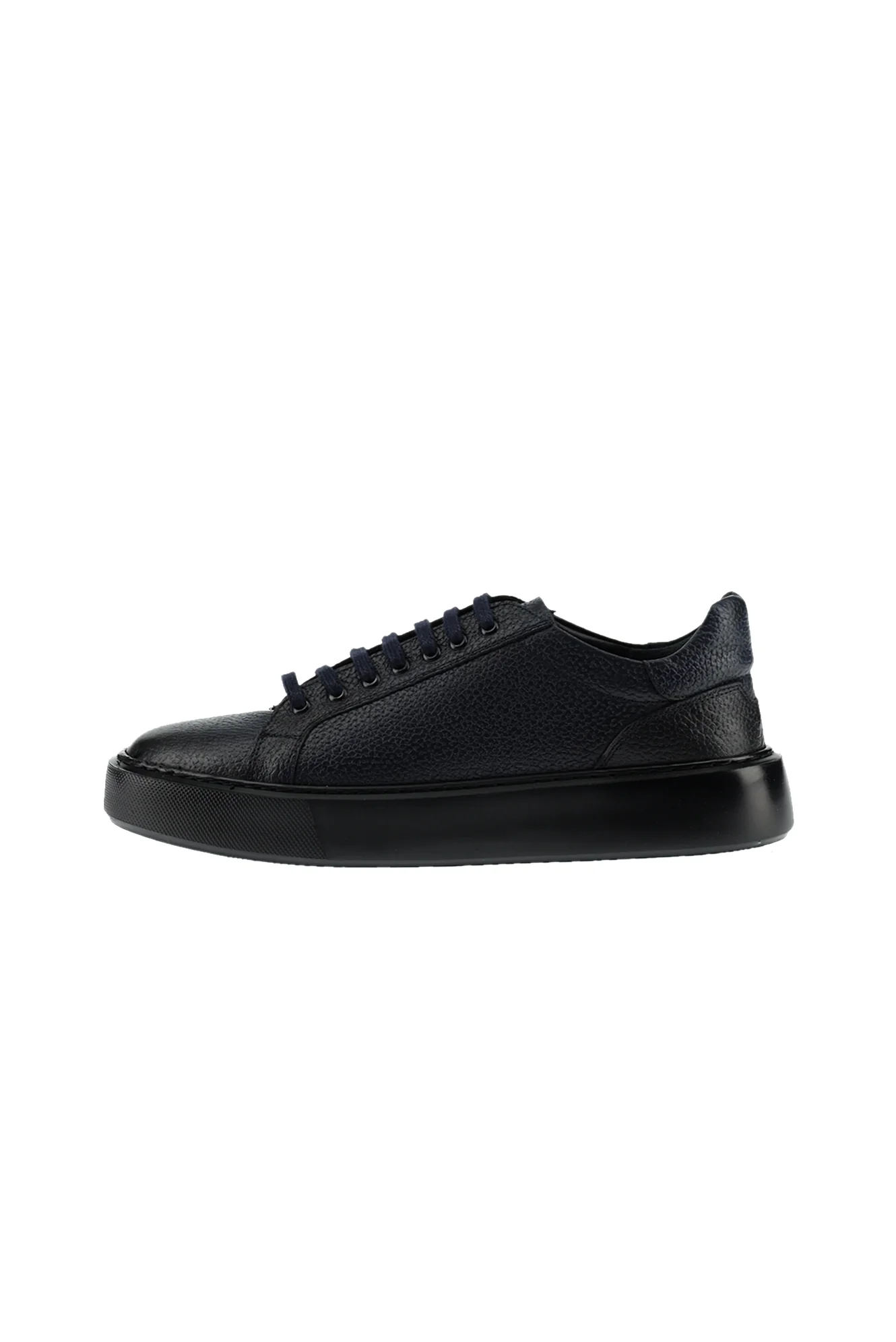 Koyu Lacivert Sneaker Deri Ayakkabı - Image 2