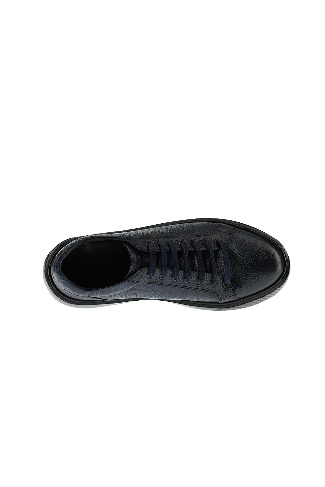 Koyu Lacivert Sneaker Deri Ayakkabı - Image 6