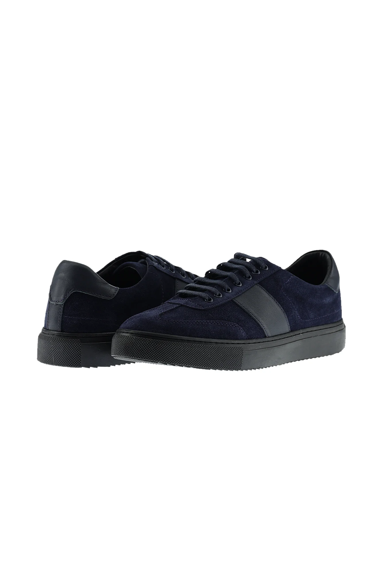 Koyu Lacivert Sneaker Deri Ayakkabı
