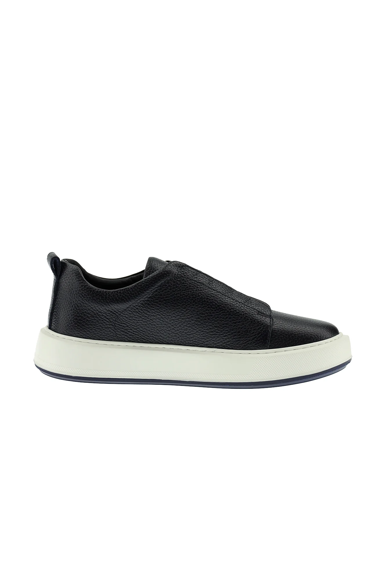 Koyu Lacivert Sneaker Deri Ayakkabı - Image 4