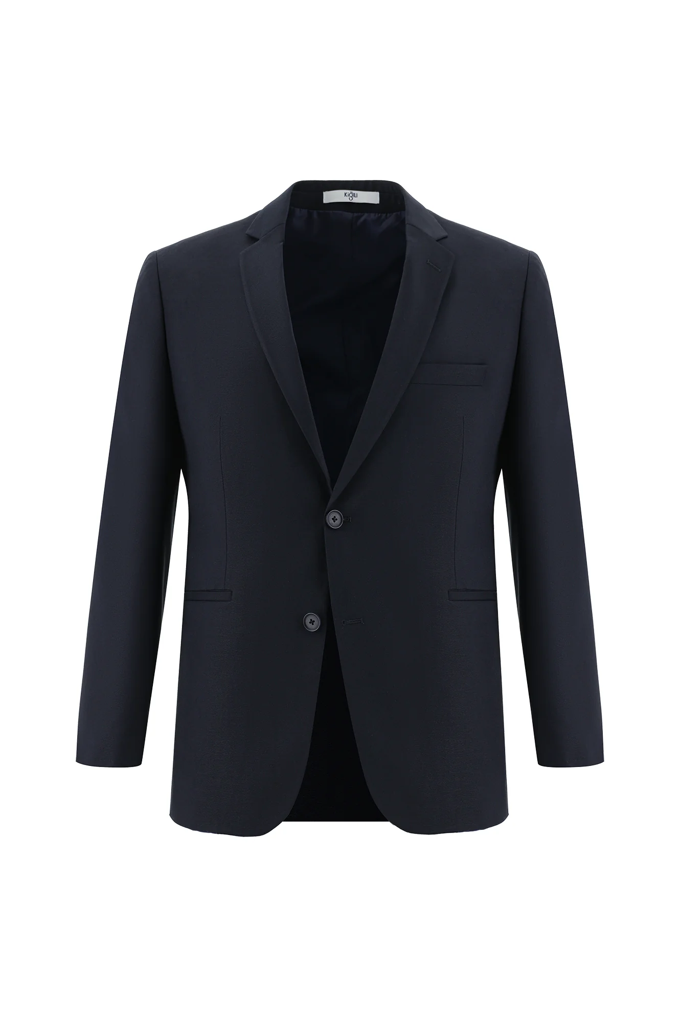 Koyu Lacivert 7 Drop Super Slim Fit Eksra Dar Kesim Beli Lastikli İpli Takım Elbise - Image 2