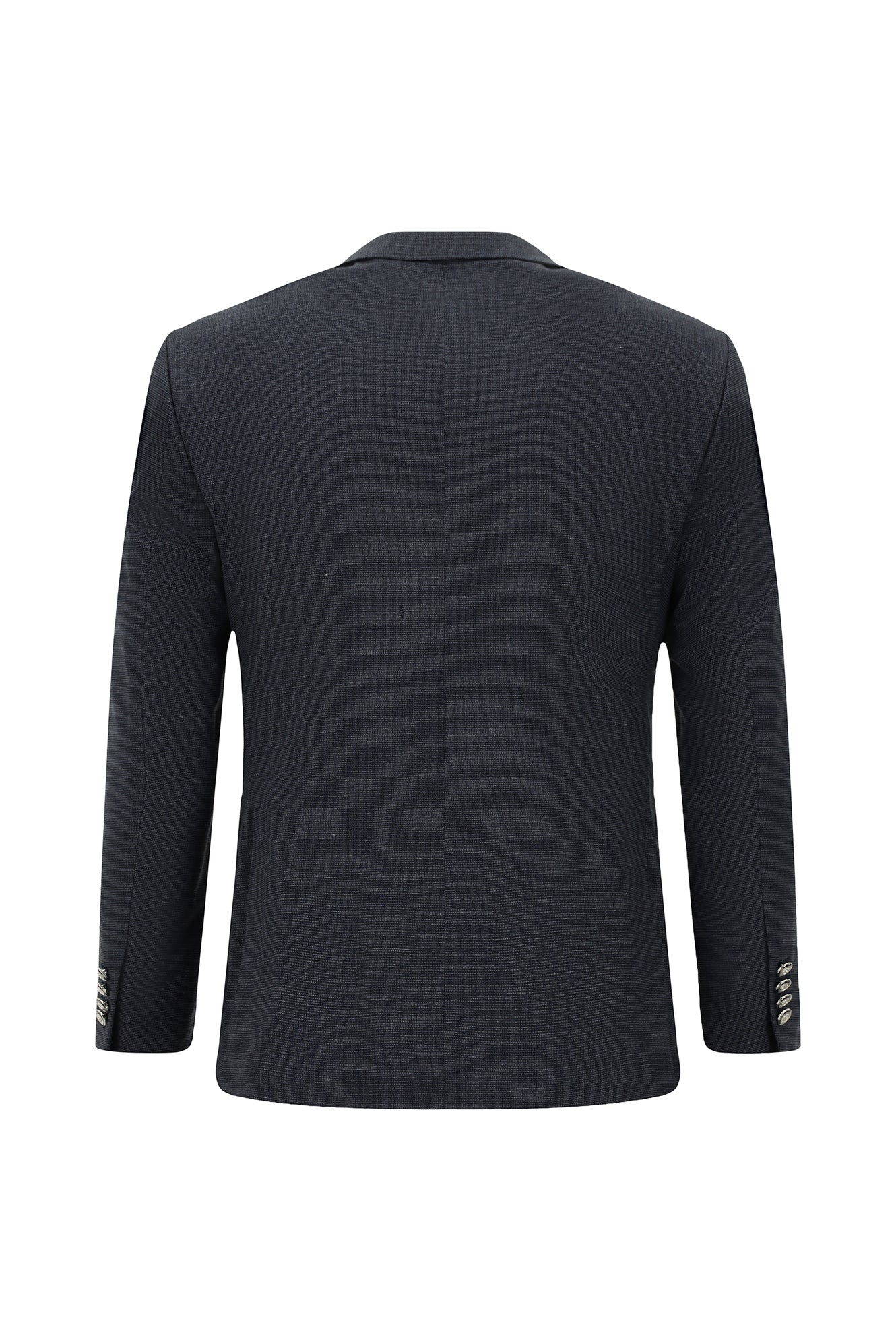 Koyu Lacivert 7 Drop Super Slim Fit Eksra Dar Kesim Desenli Beli Lastikli İpli Spor Takım Elbise - Image 3