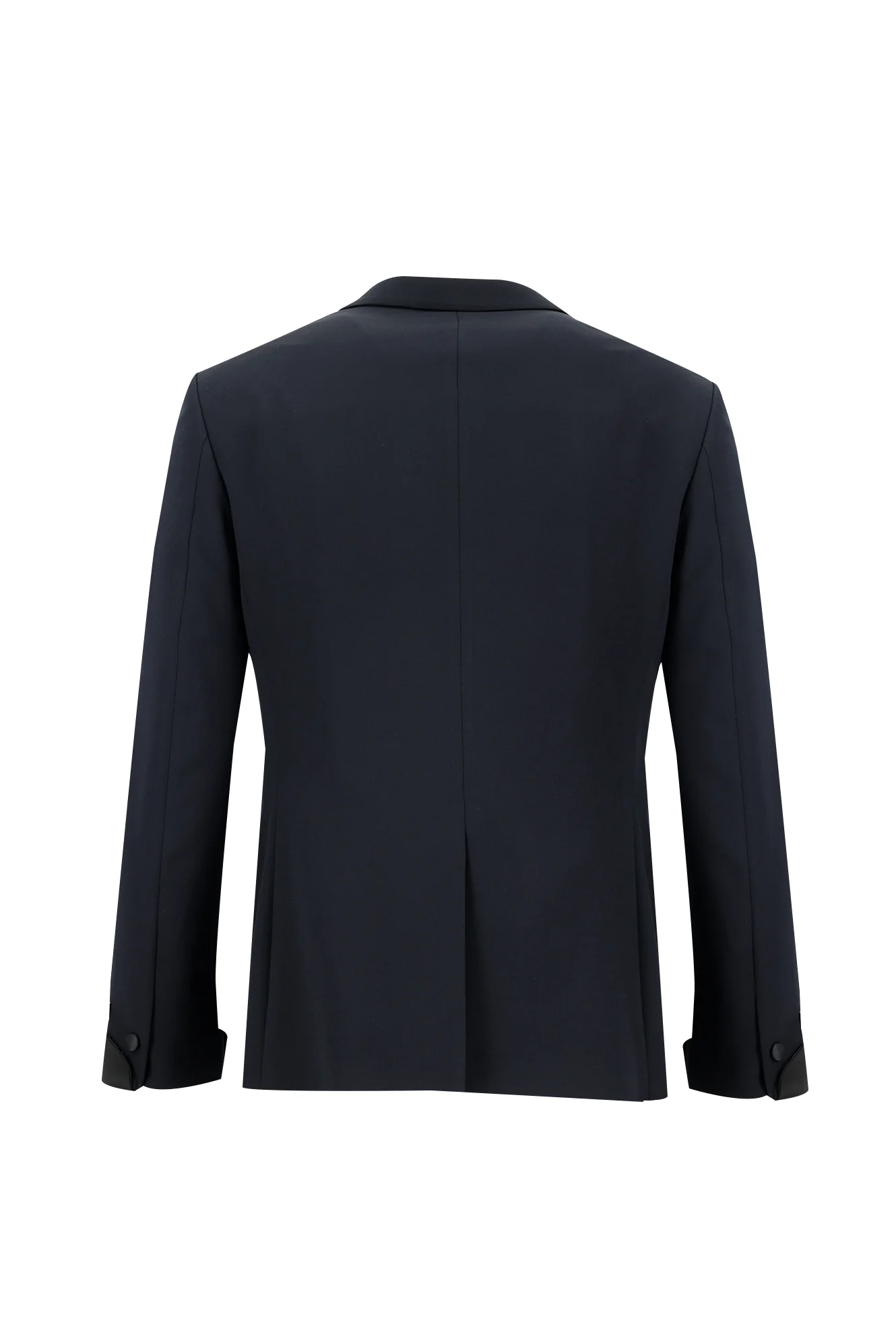 Koyu Lacivert 7 Drop Super Slim Fit Eksra Dar Kesim Fit Sivri Yaka Yelekli Smokin & Damatlık - Image 3