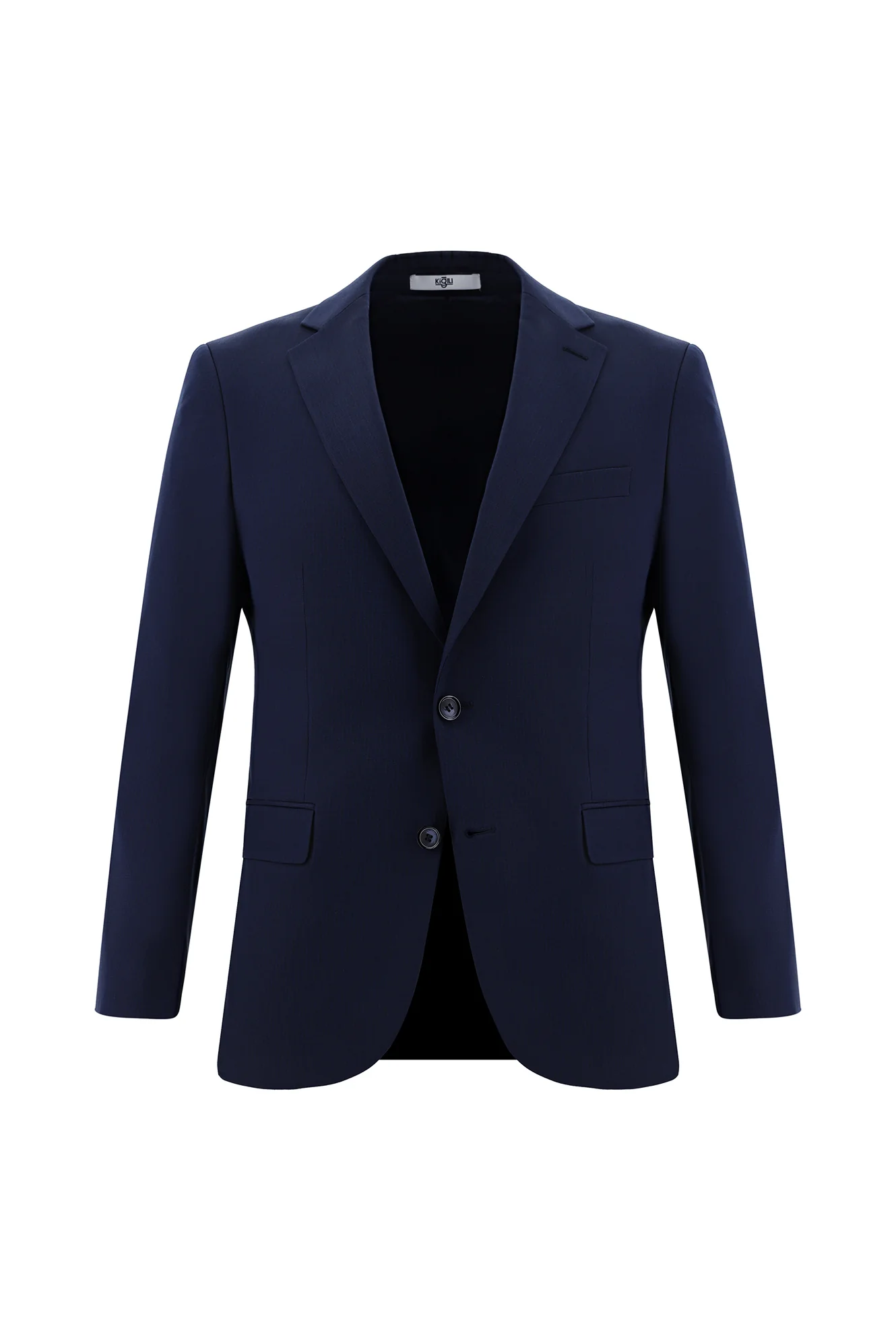 Koyu Lacivert 7 Drop Super Slim Fit Eksra Dar Kesim Desenli Takım Elbise - Image 2