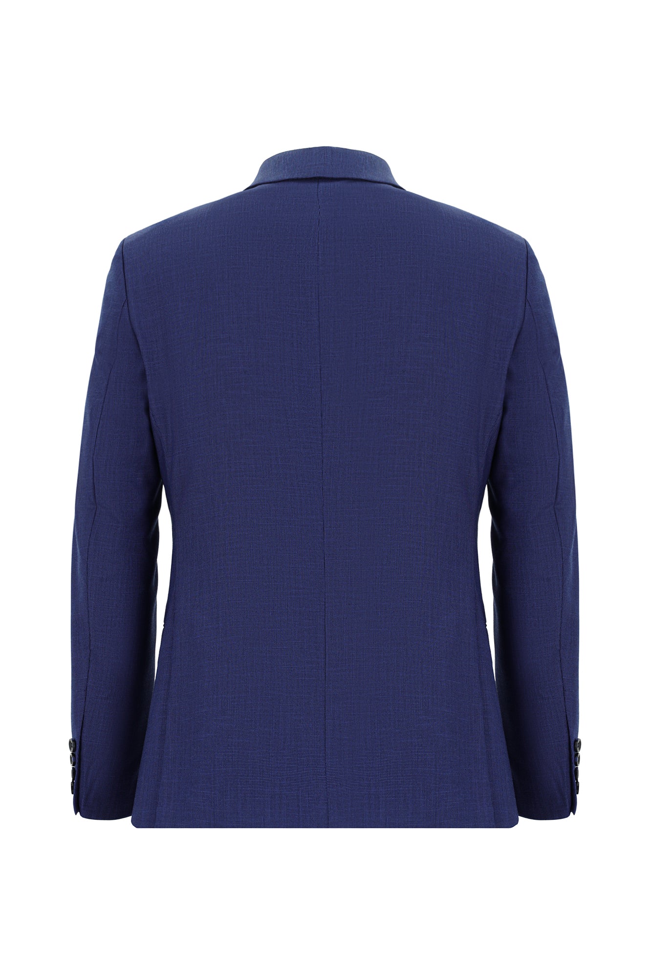 Koyu Lacivert 7 Drop Super Slim Fit Eksra Dar Kesim Desenli Takım Elbise - Image 3