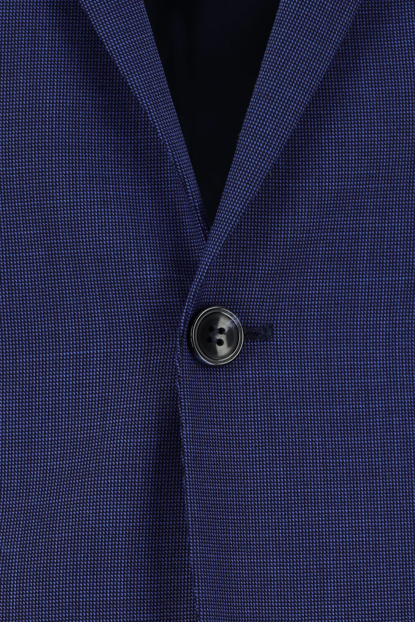Koyu Lacivert 7 Drop Super Slim Fit Eksra Dar Kesim Desenli Takım Elbise - Image 4