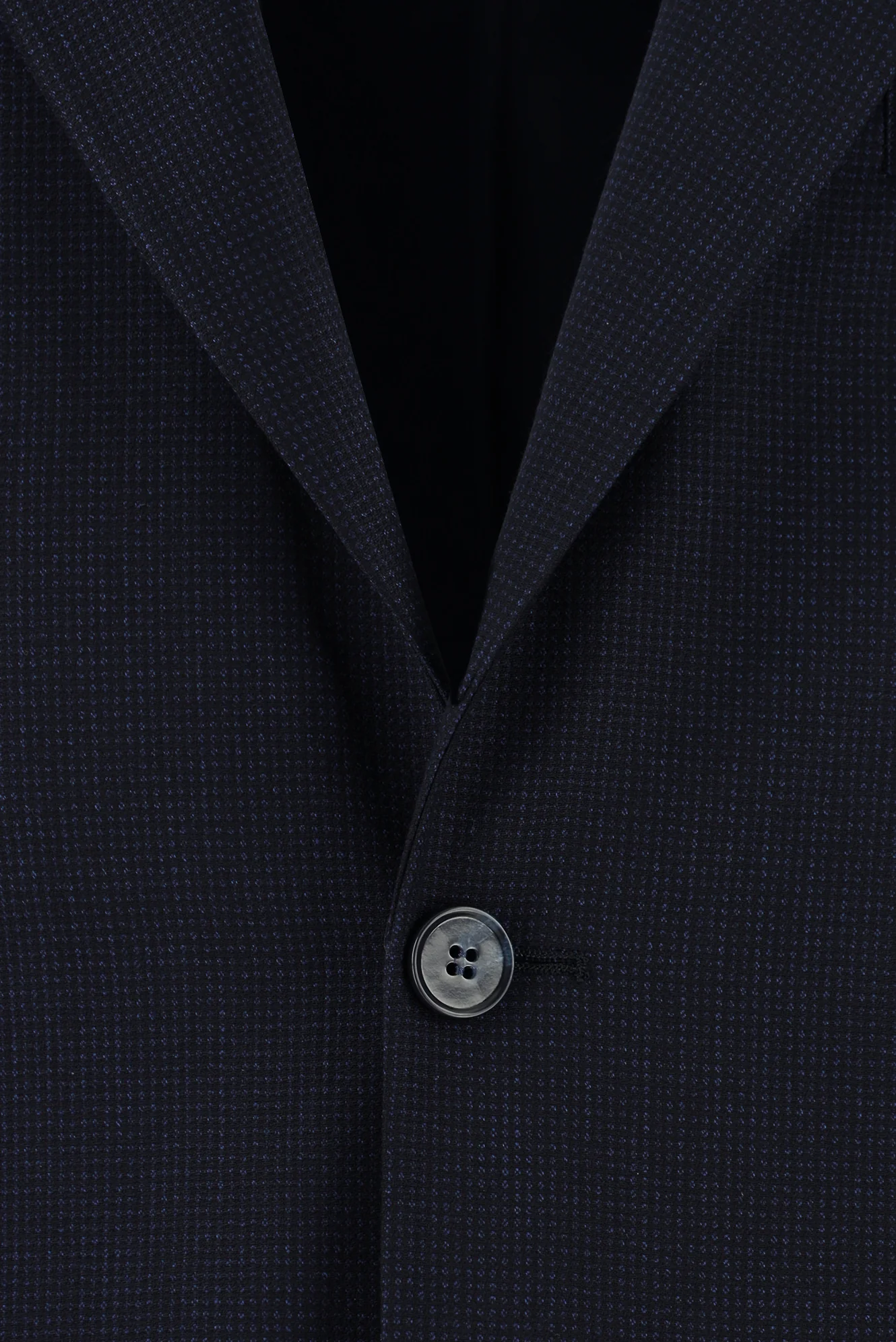 Koyu Lacivert 7 Drop Super Slim Fit Eksra Dar Kesim Desenli Takım Elbise - Image 4