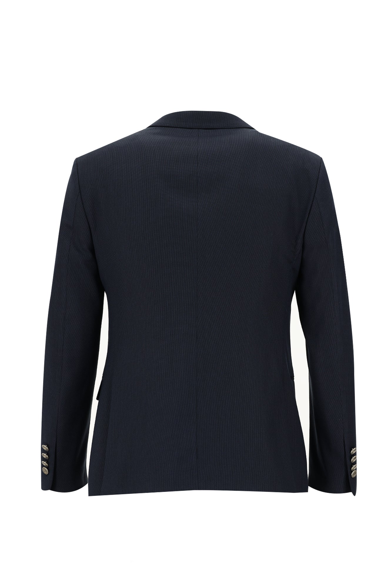 Koyu Lacivert 7 Drop Super Slim Fit Eksra Dar Kesim Fit Desenli Yelekli Takım Elbise - Image 3